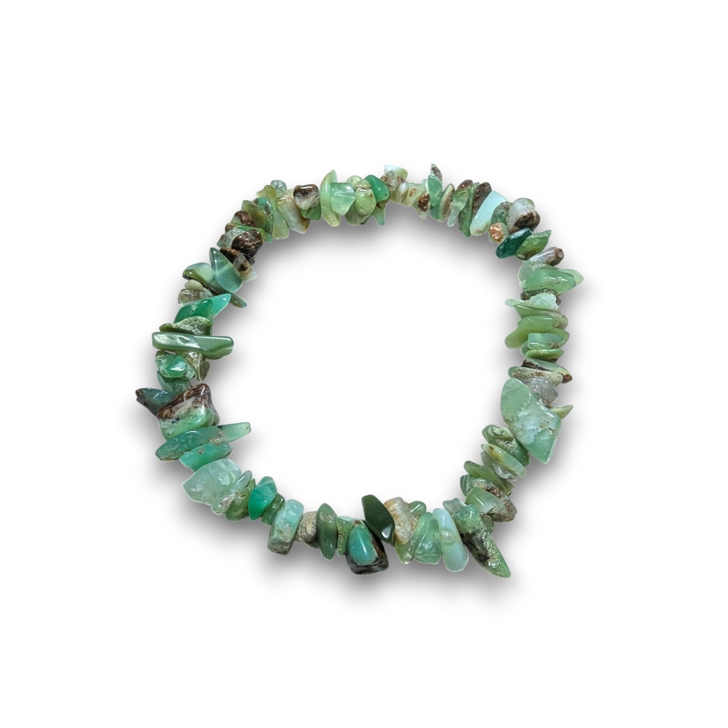 Chrysoprase chip bracelet