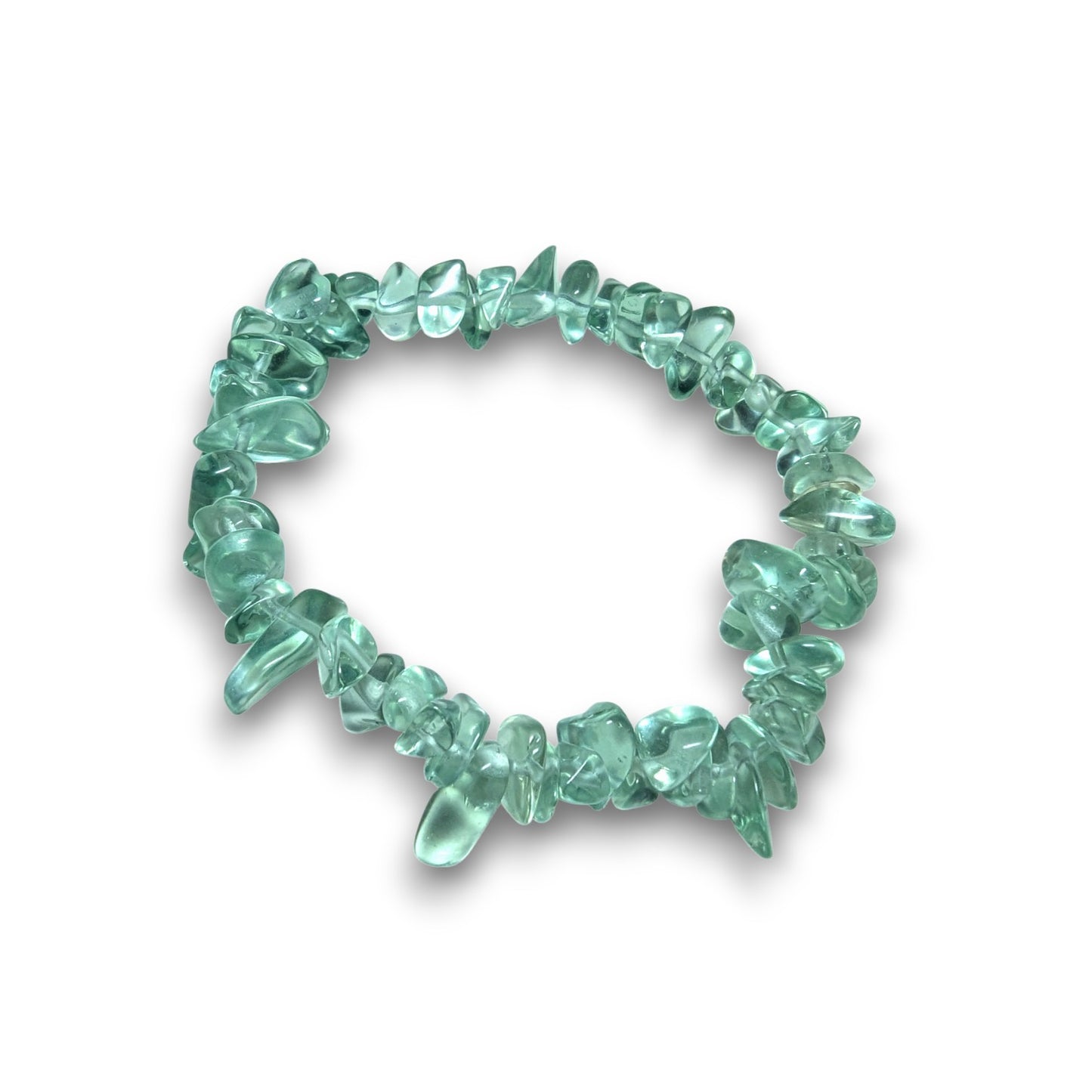 Blue Obsidian (glass) chip bracelet
