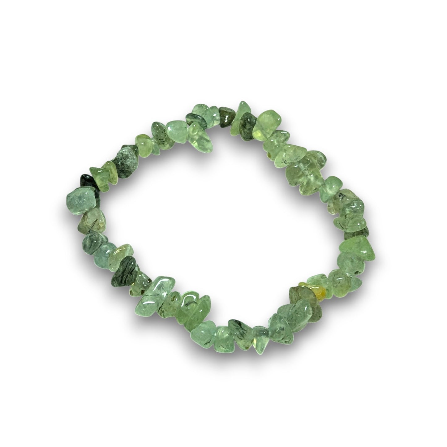Prehnite chip bracelet