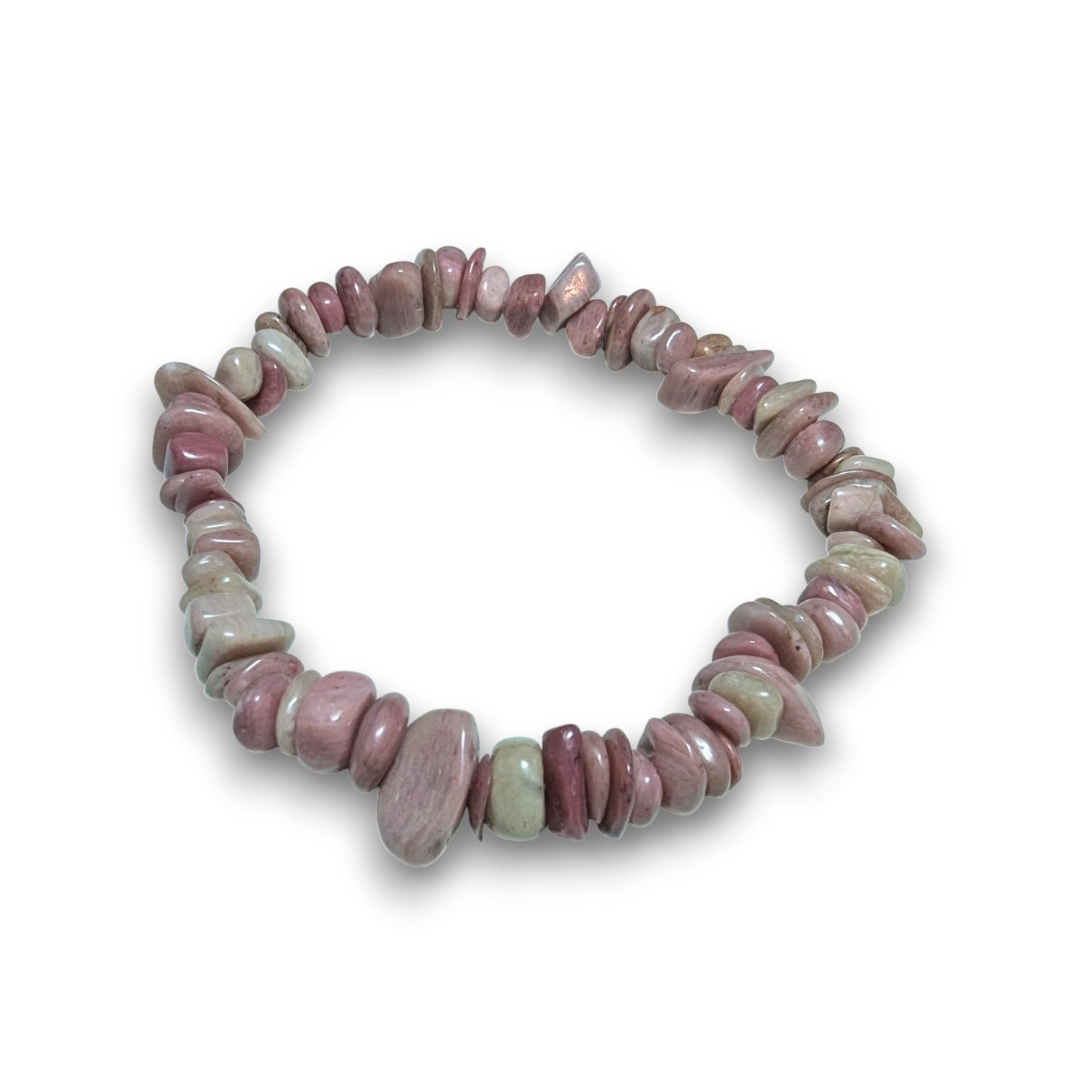 Rhodonite chip bracelet
