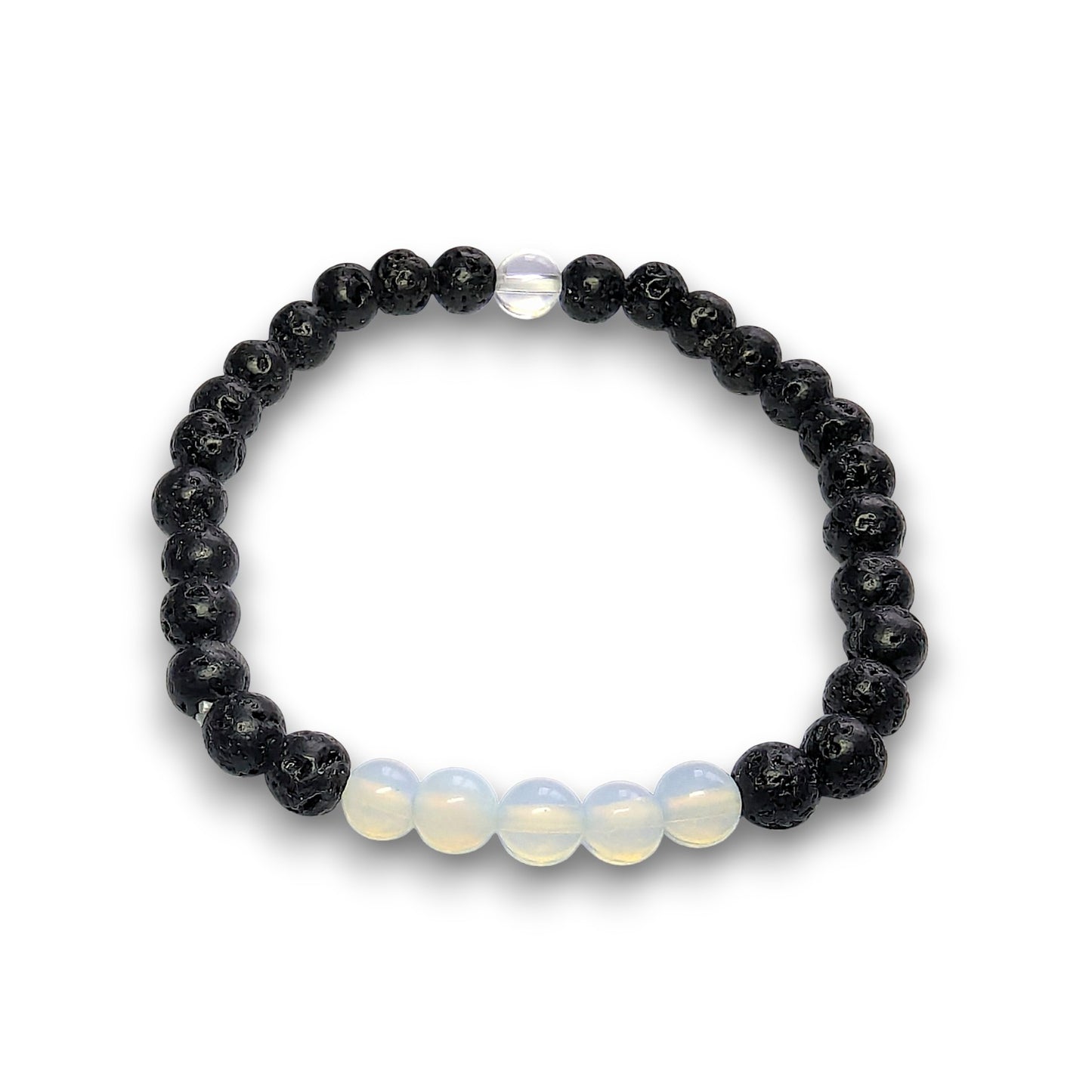 Opalite crystal infusion bracelet, 6mm beads, Medium 18.5cm