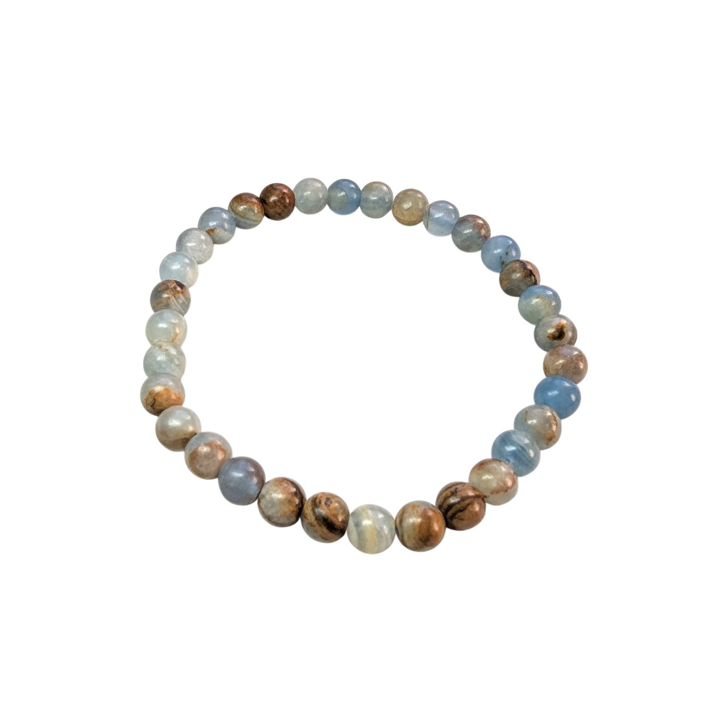 Kiwi Jasper 6mm bead bracelet, Medium 18.5cm