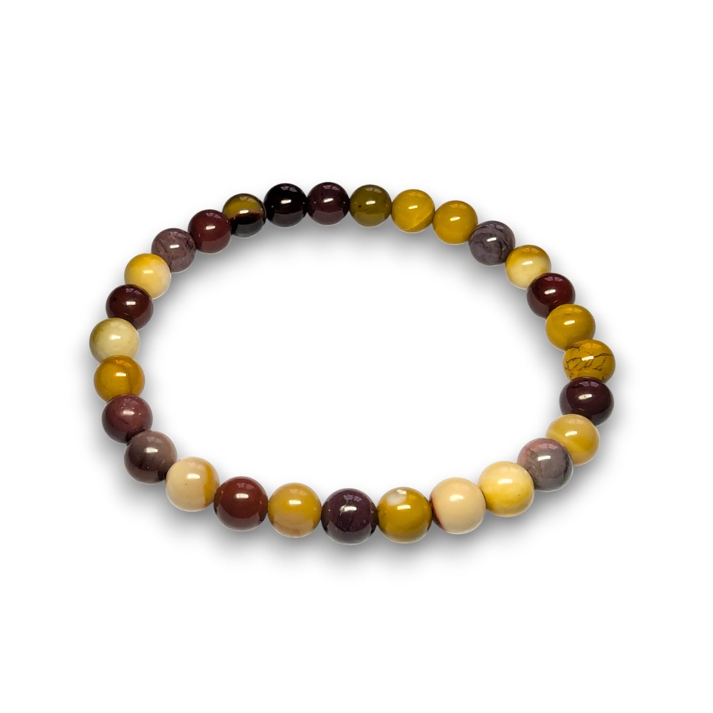 Mookaite 6mm bead bracelet, Medium 18.5cm