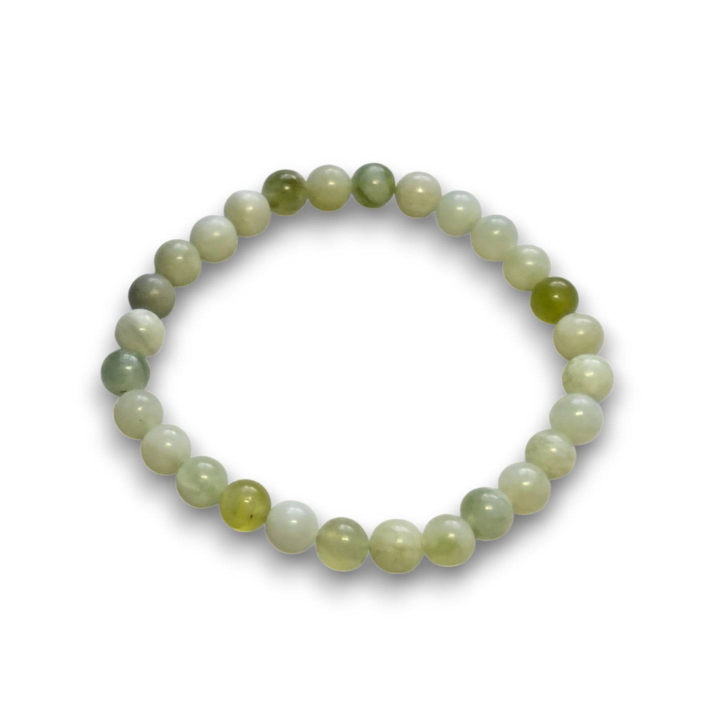 New Jade (Serpentine) 6mm bead bracelet, Medium 18.5cm