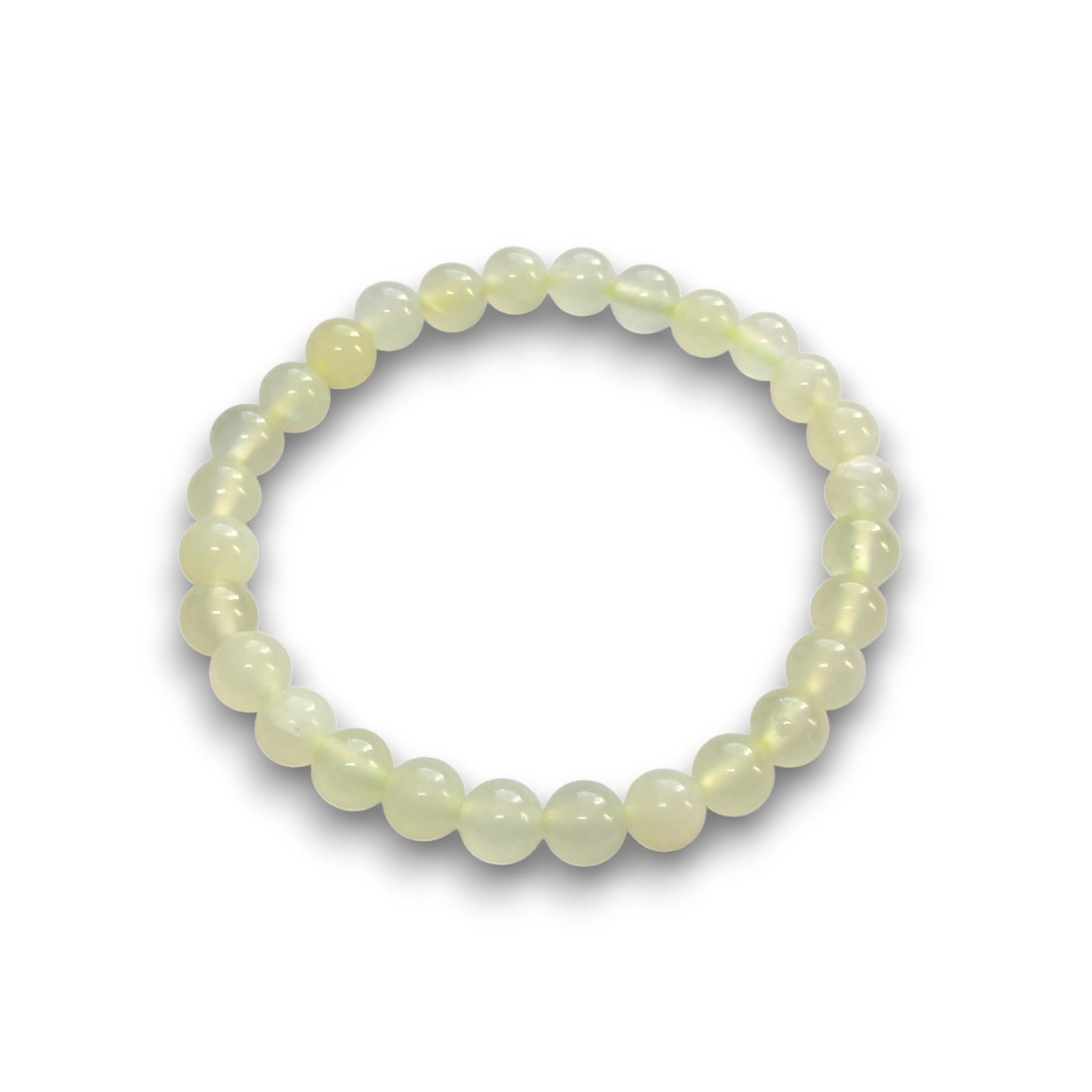 New Mountain Jade 6mm bead bracelet, Medium 18.5cm