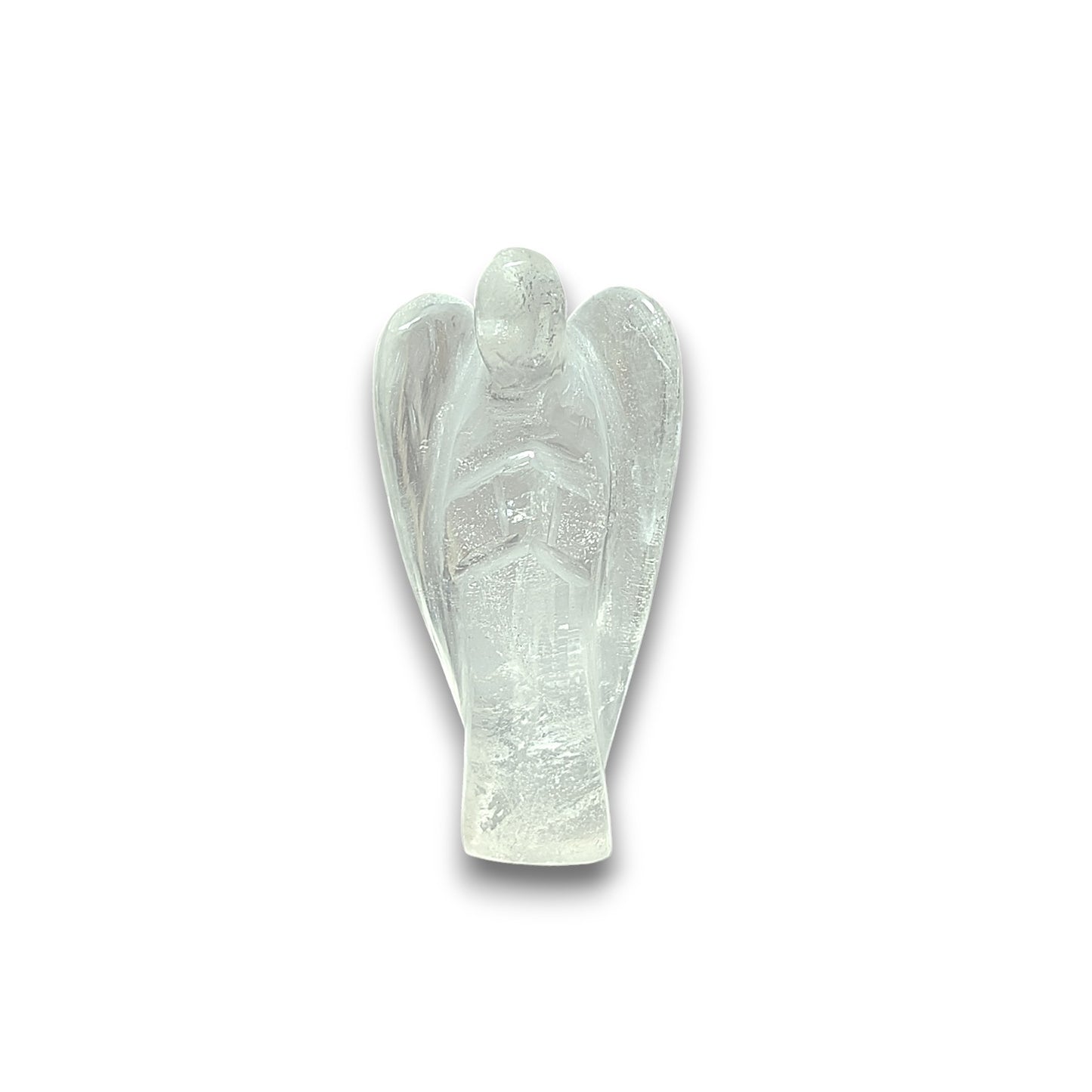 Medium Quartz Angel Carving. Medium 50mm tall hand carved Angel.