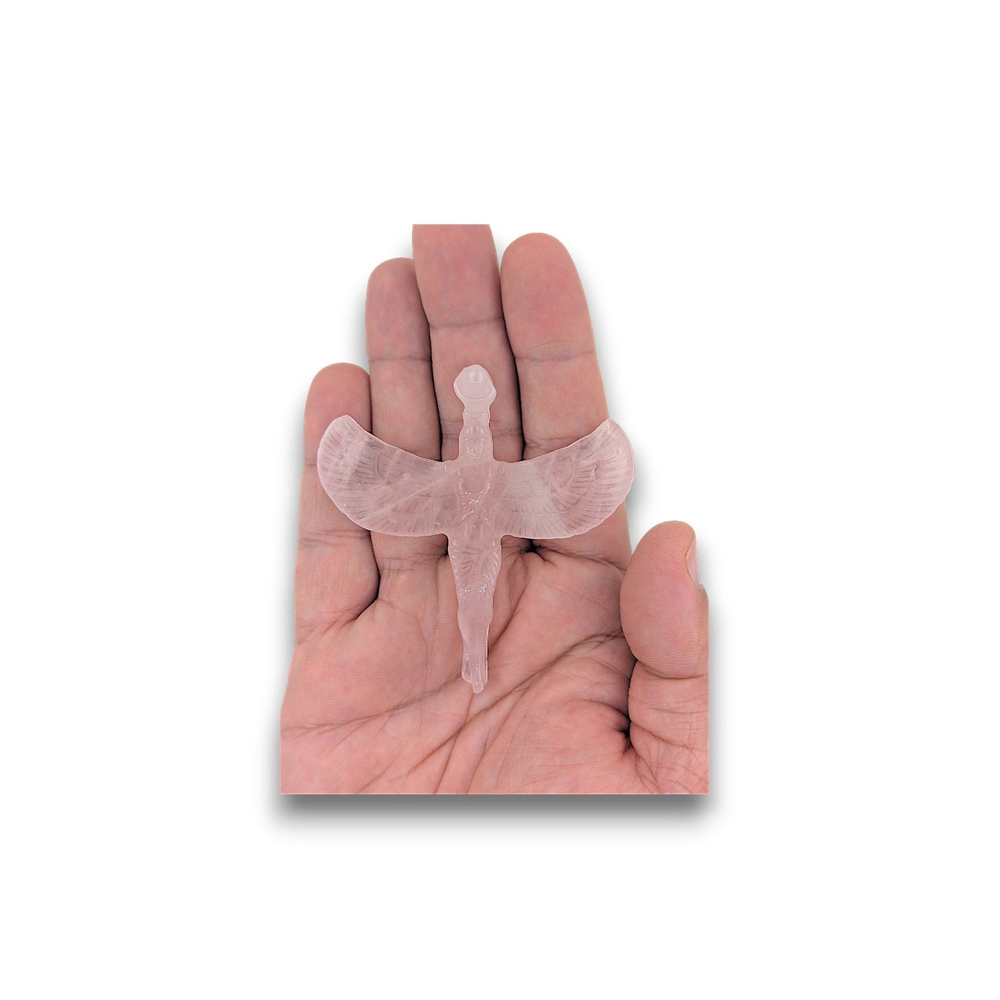 Rose Quartz Isis Carving