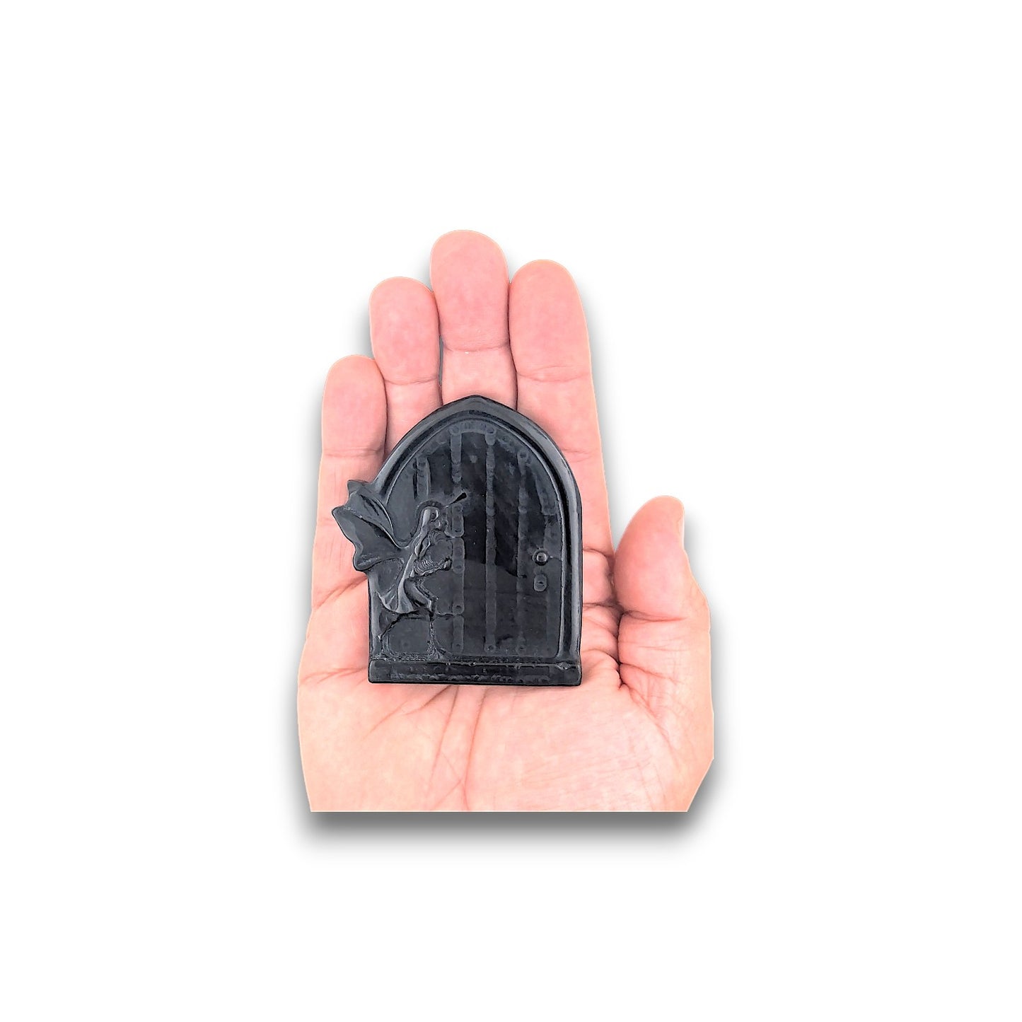 Large Obsidian Fairy Door Carving