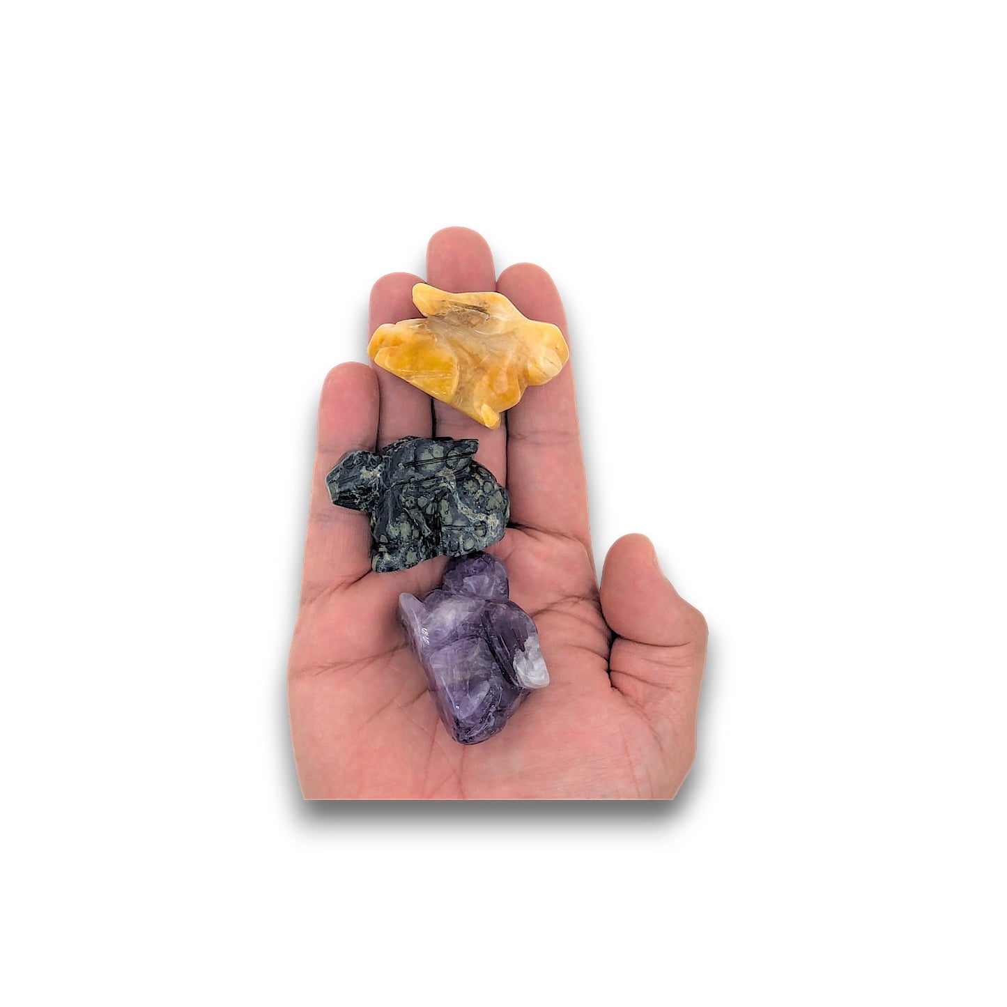 Assorted Gemstone Hares - Pack of 3