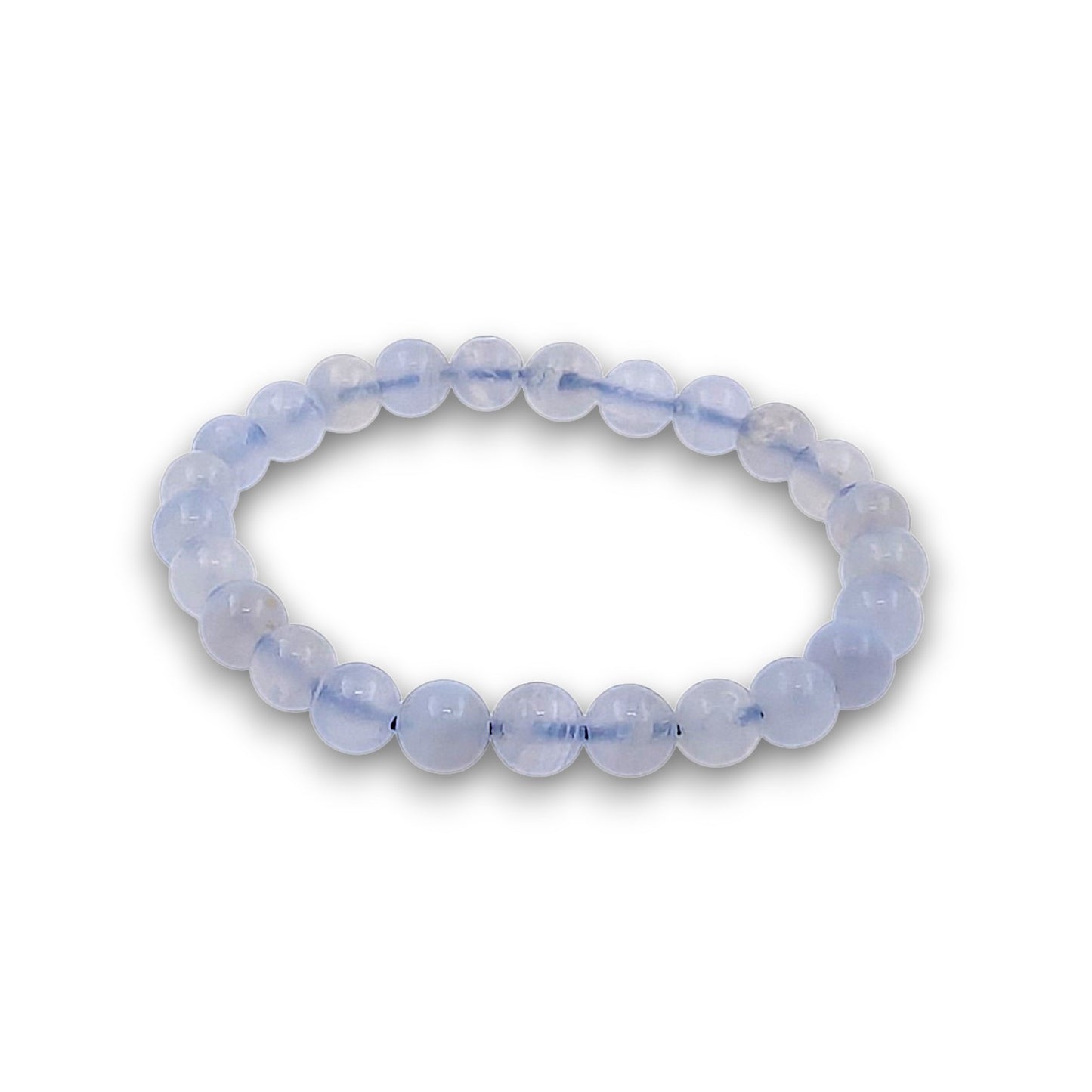 Small Blue Lace Agate 6mm Bead Bracelet