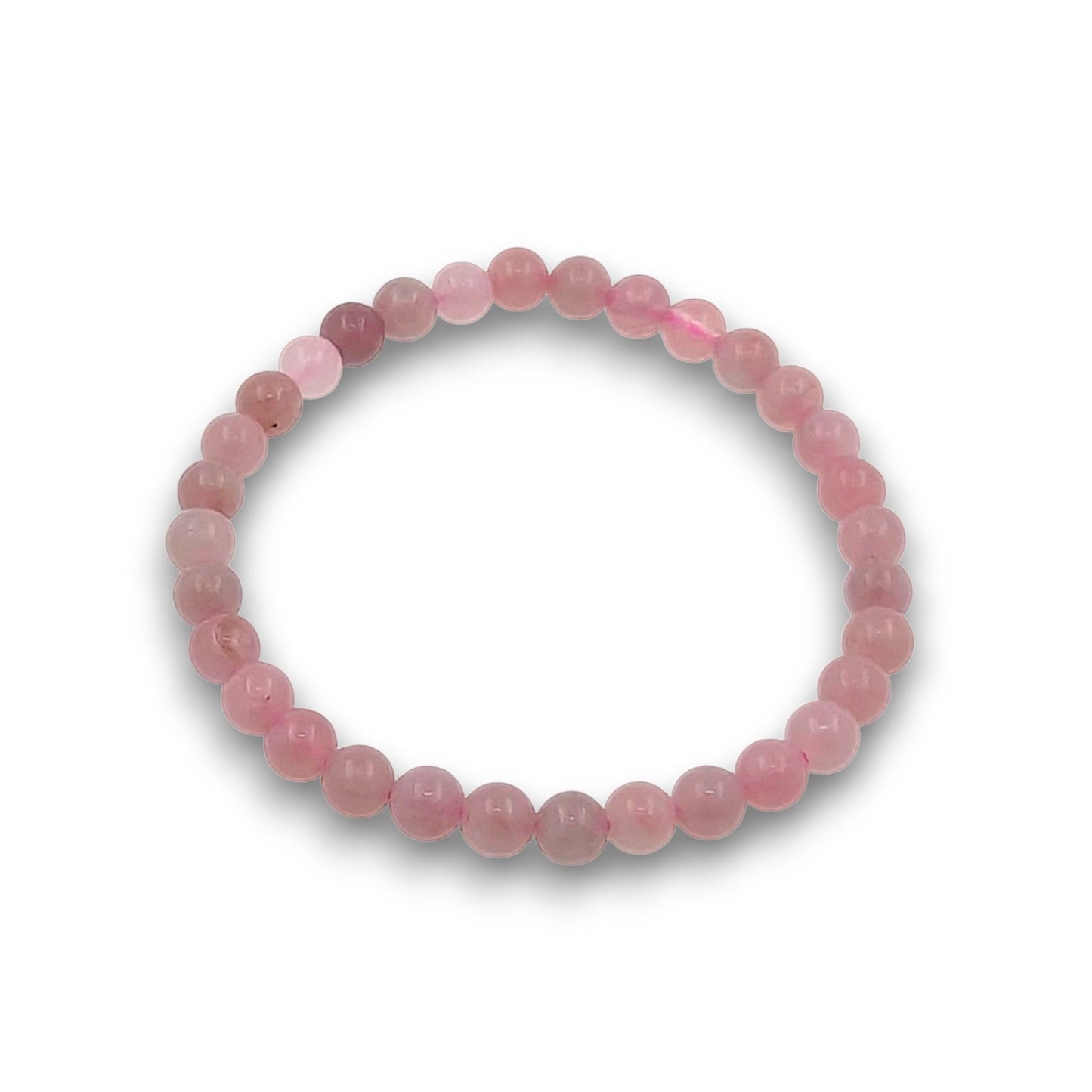 Purple Rose Quartz 6mm Bead Bracelet