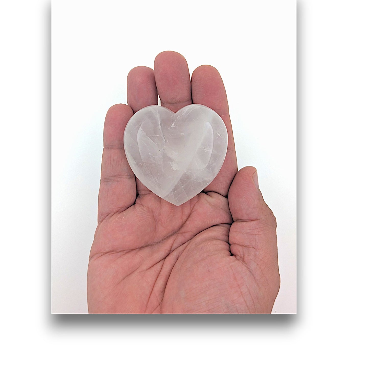 Large Quartz Carved Heart