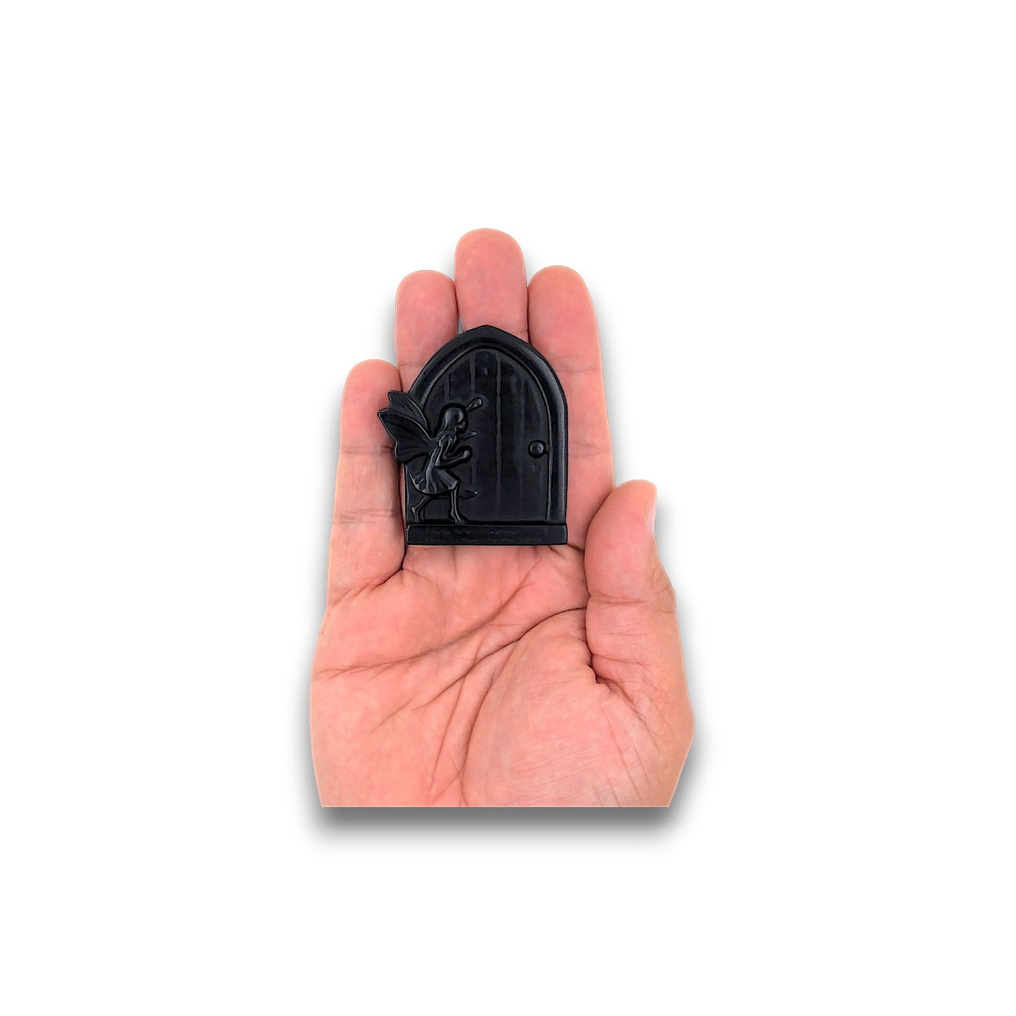 Small Obsidian Fairy Door Carving