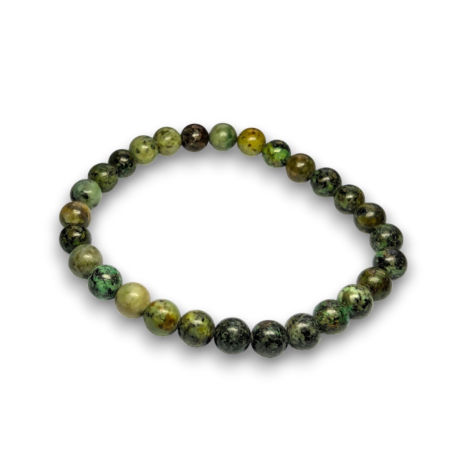 African Turquoise 6mm bead bracelet, Medium 18.5cm
