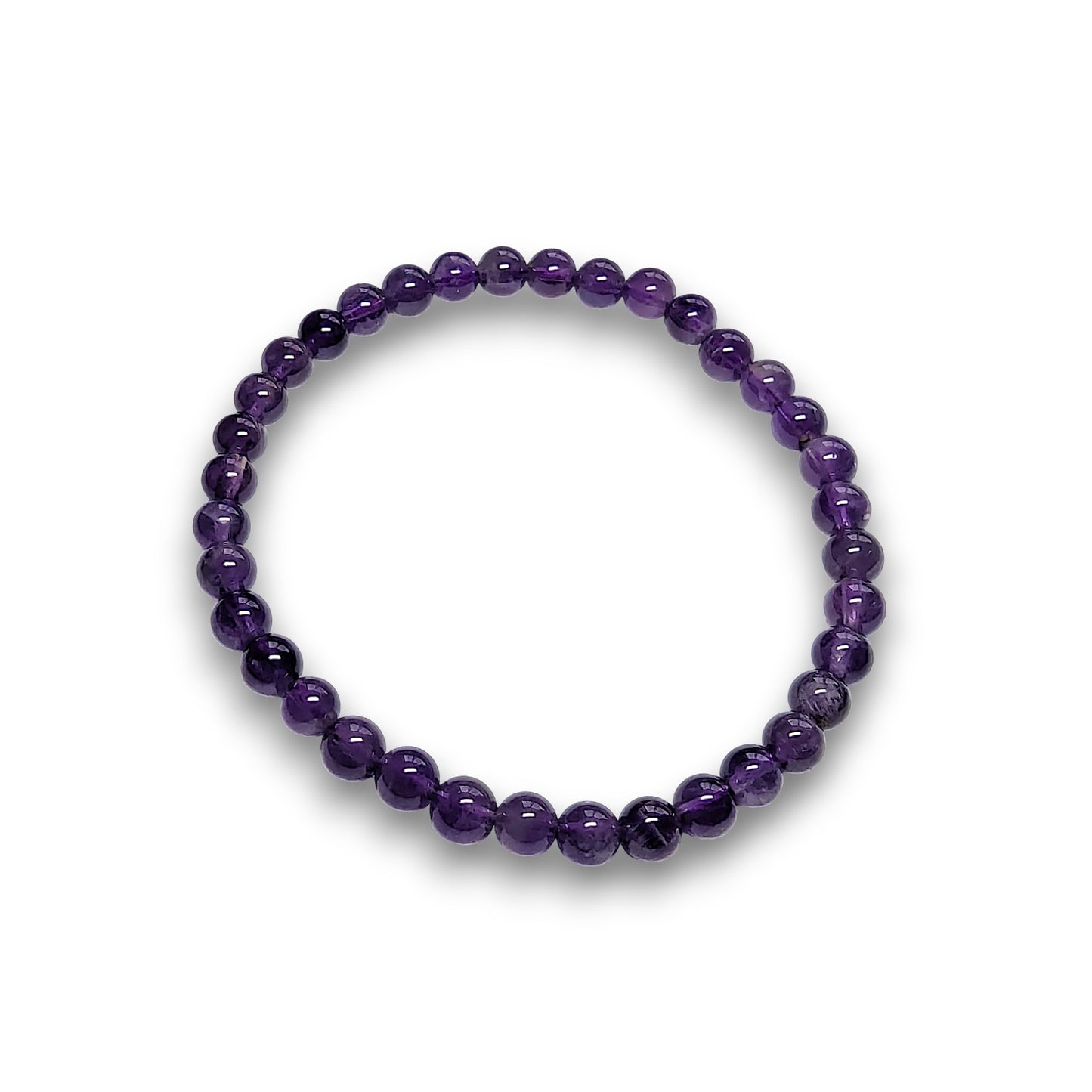 Amethyst 6mm bead bracelet, Large 20.5cm