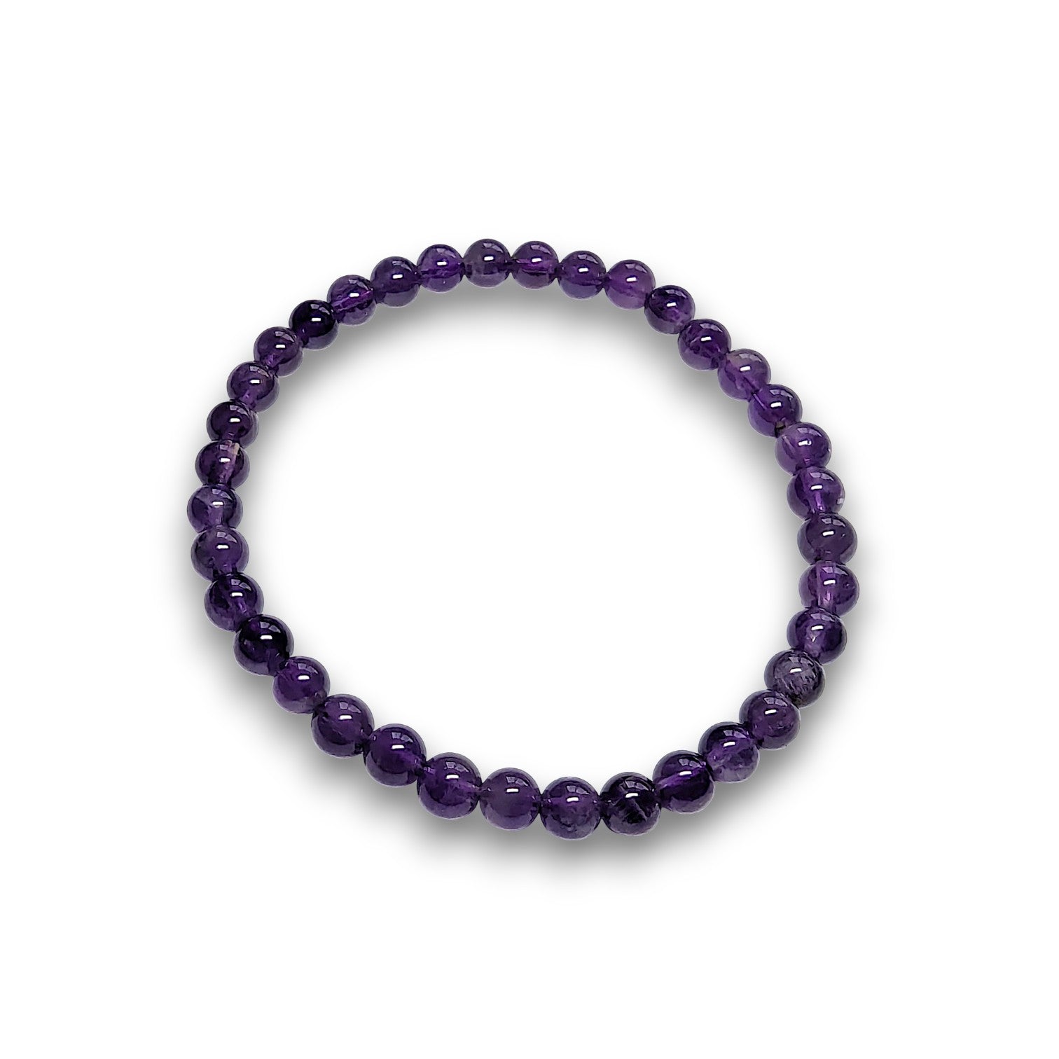 Amethyst 6mm bead bracelet, Large 20.5cm
