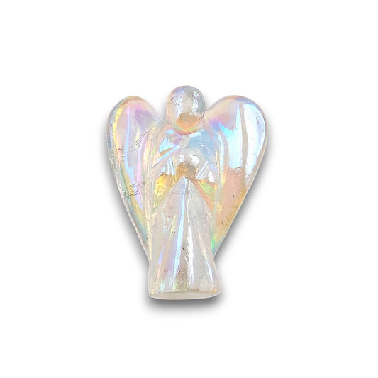 Small Angel Aura Angel Carving. Small Rose Aura hand carved angel approximately 25mm in height.
