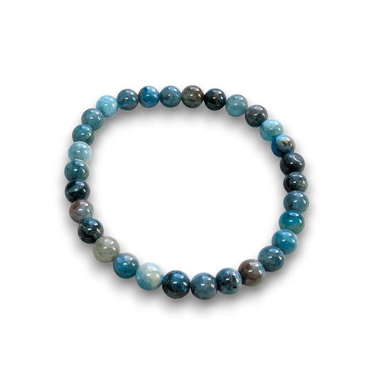 Apatite Grade3 6mm bead bracelet, Medium 18.5cm