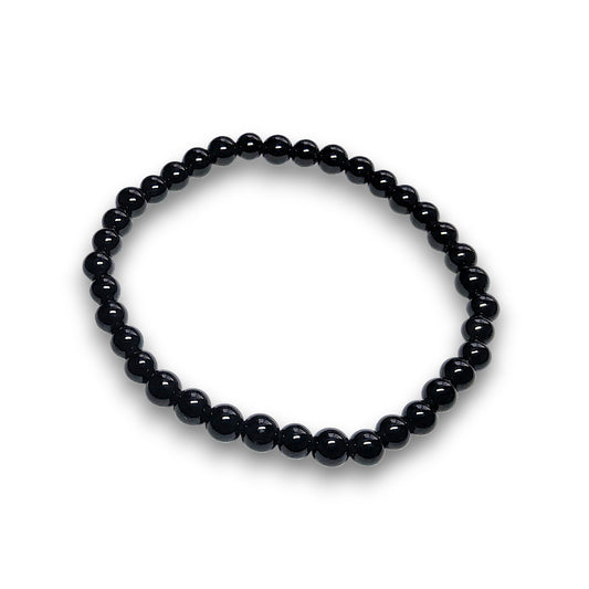 Black Obsidian 6mm bead bracelet, Large 20.5cm