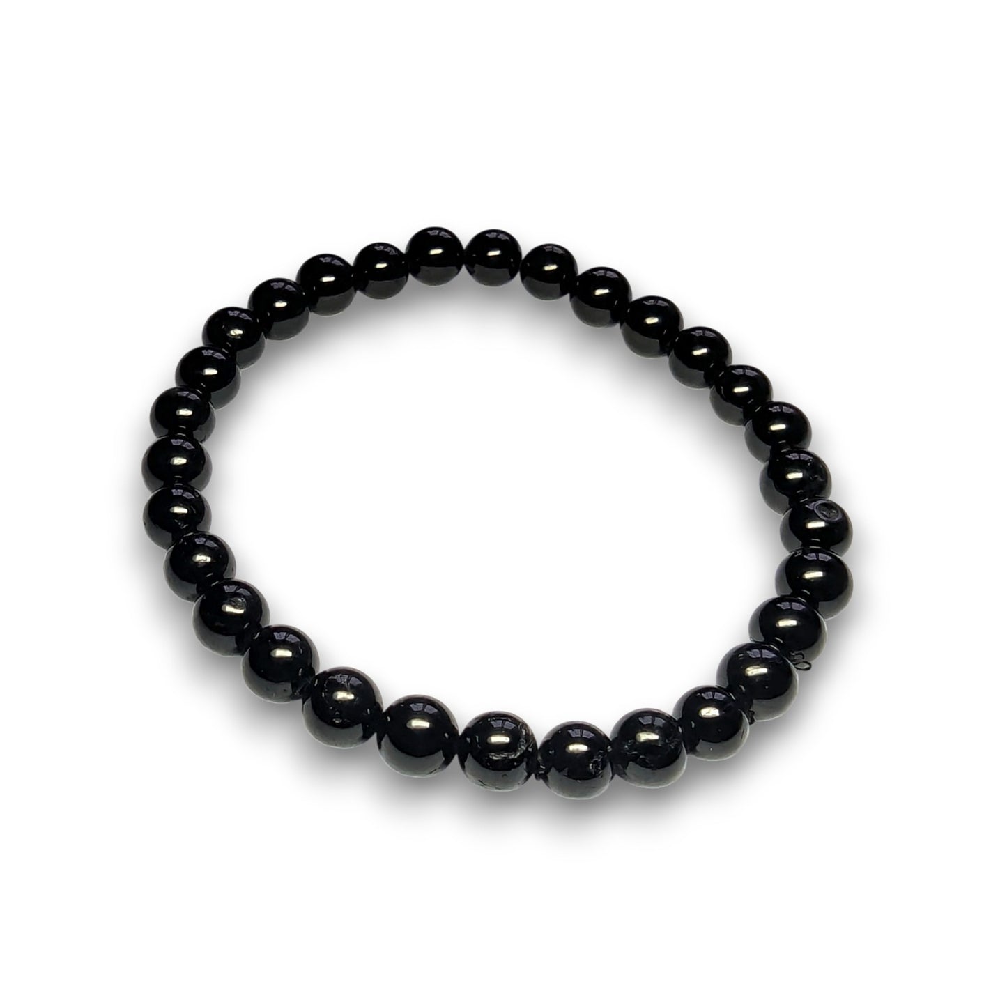Black Obsidian 6mm bead bracelet, Medium 18.5cm