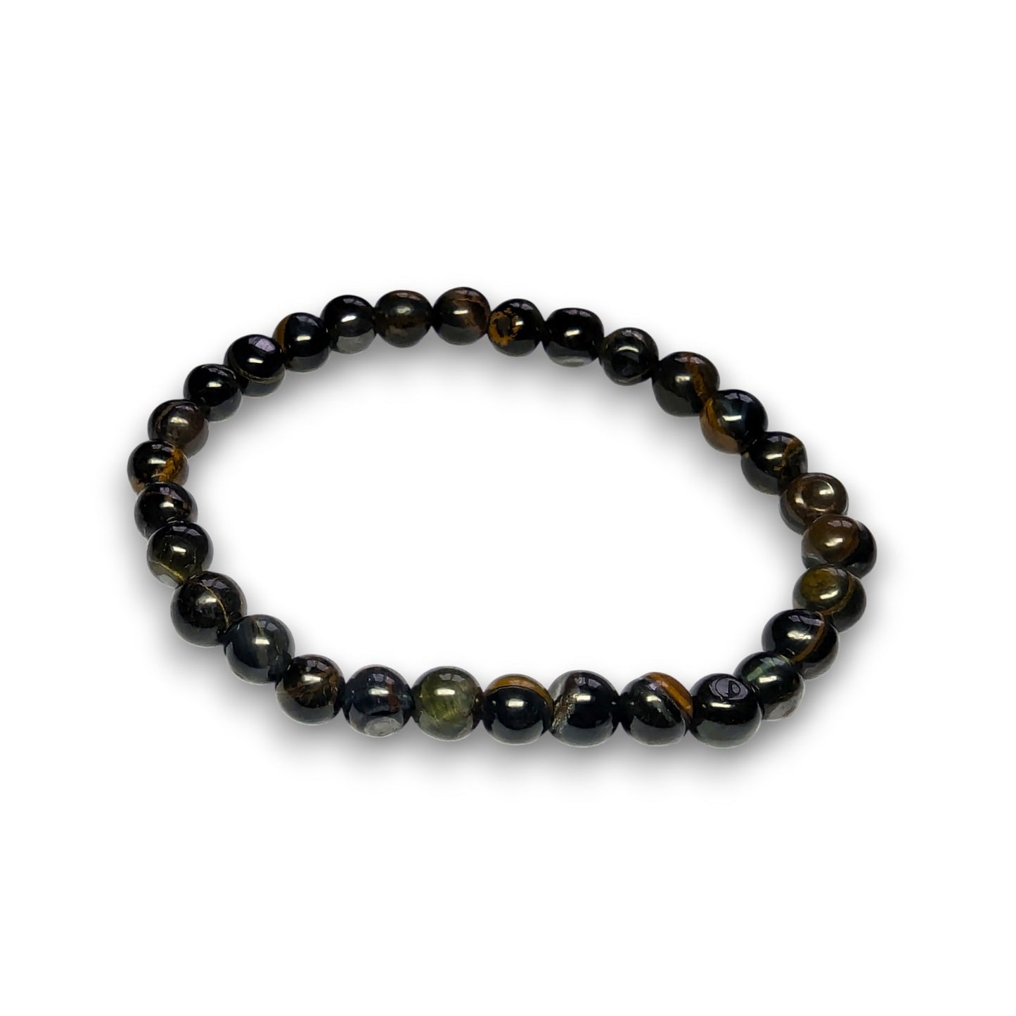 Blue Tiger Eye grade 3, 6mm bead bracelet, Medium 18.5cm