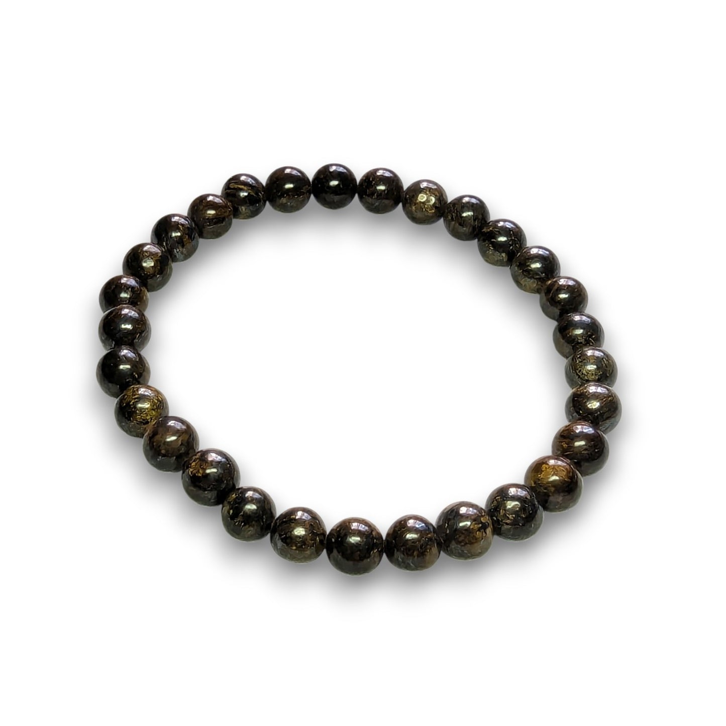 Bronzite 6mm bead bracelet, Medium 18.5cm