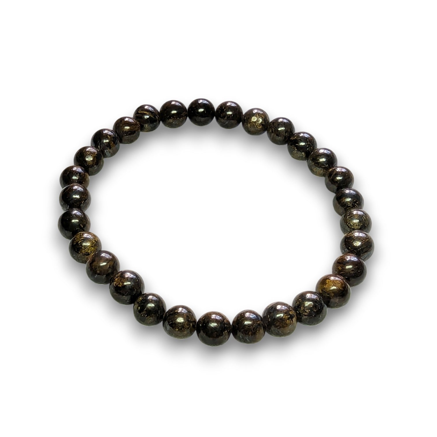 Bronzite 6mm bead bracelet, Medium 18.5cm