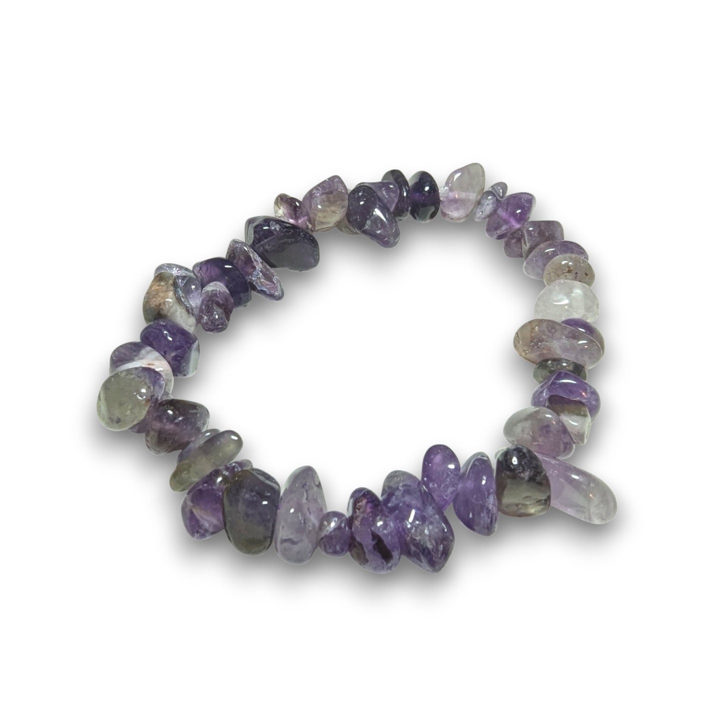 Amethyst chip bracelet