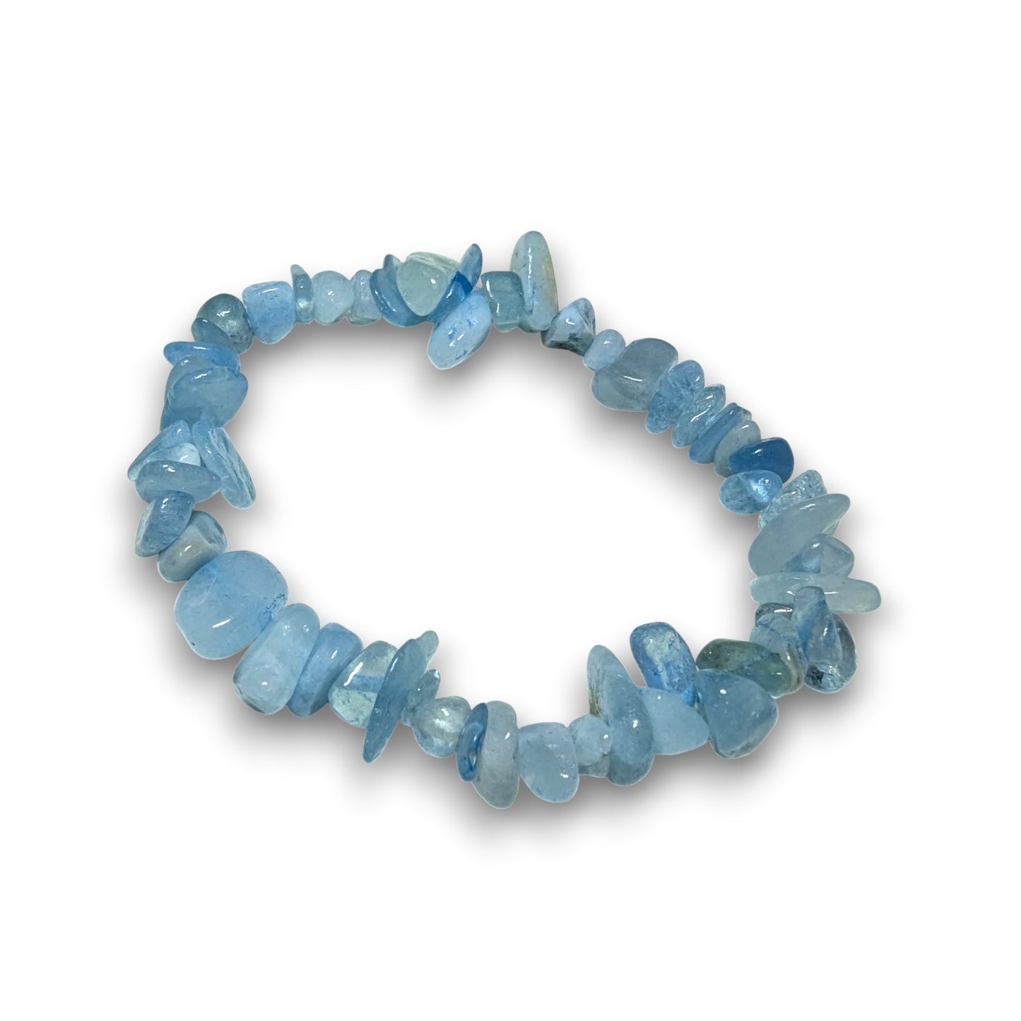 Aquamarine chip bracelet