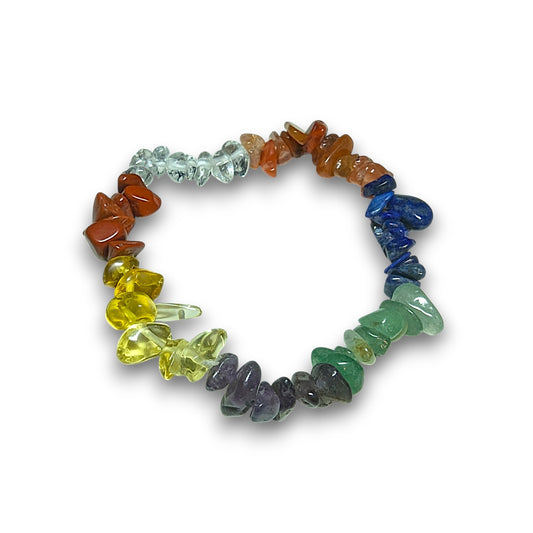 Chakra chip bracelet