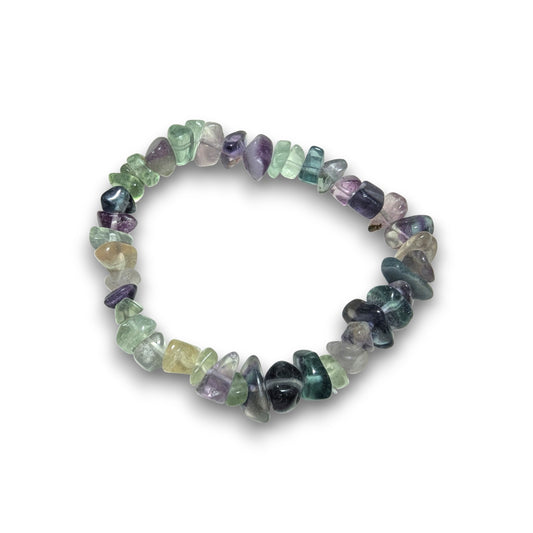 Fluorite chip bracelet
