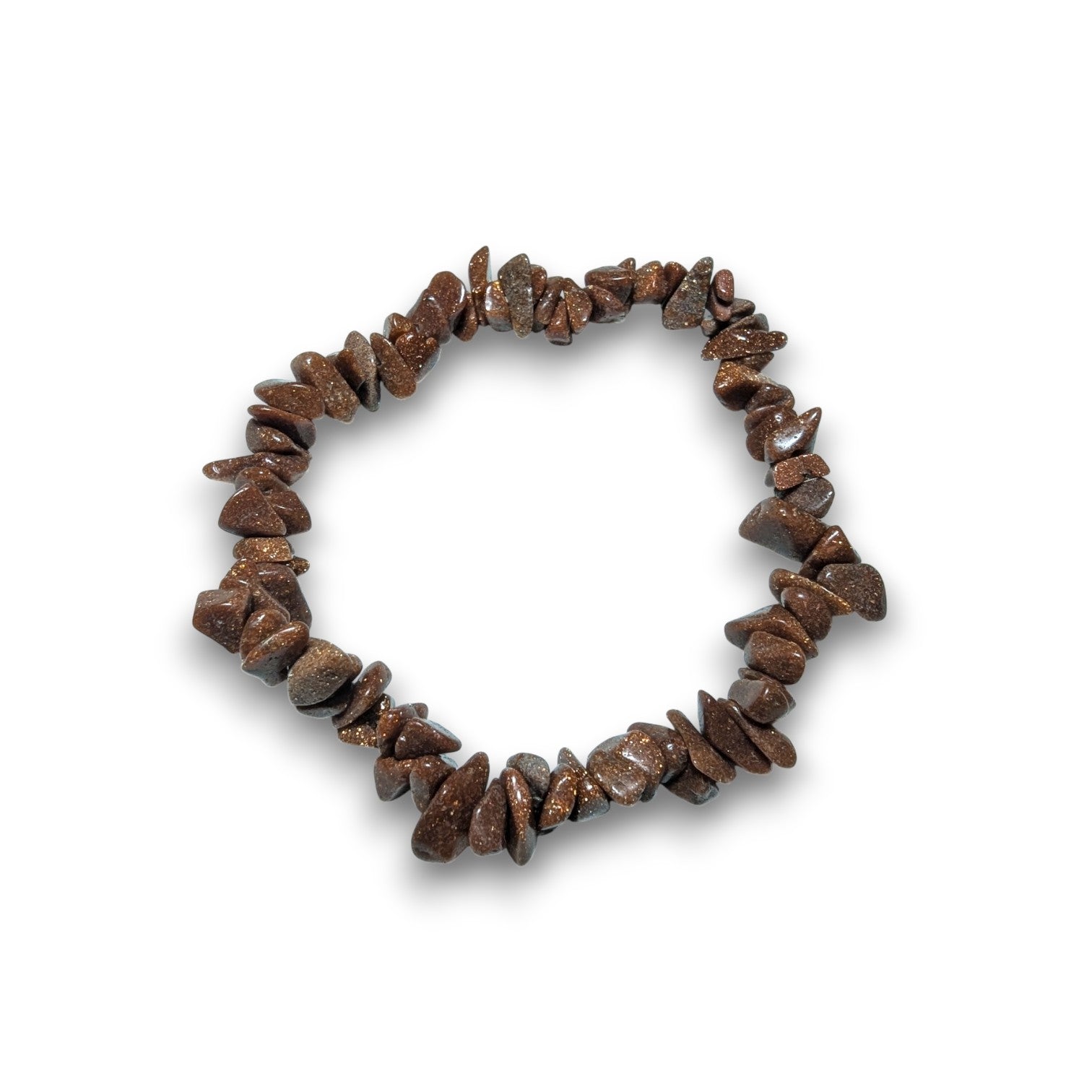 Goldstone chip bracelet