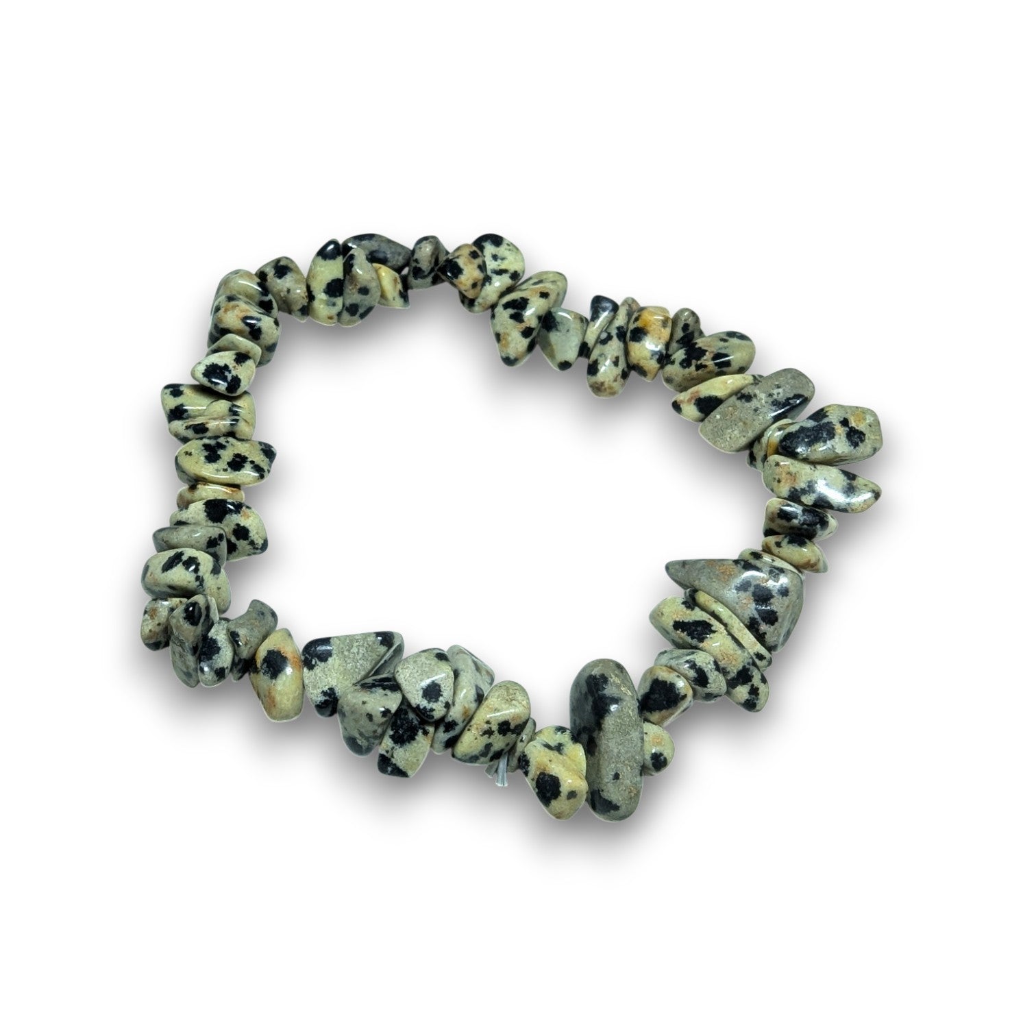 Dalmatian Jasper chip bracelet