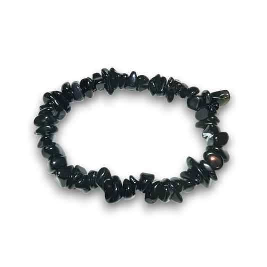 Black Obsidian chip bracelet