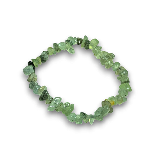 Prehnite chip bracelet