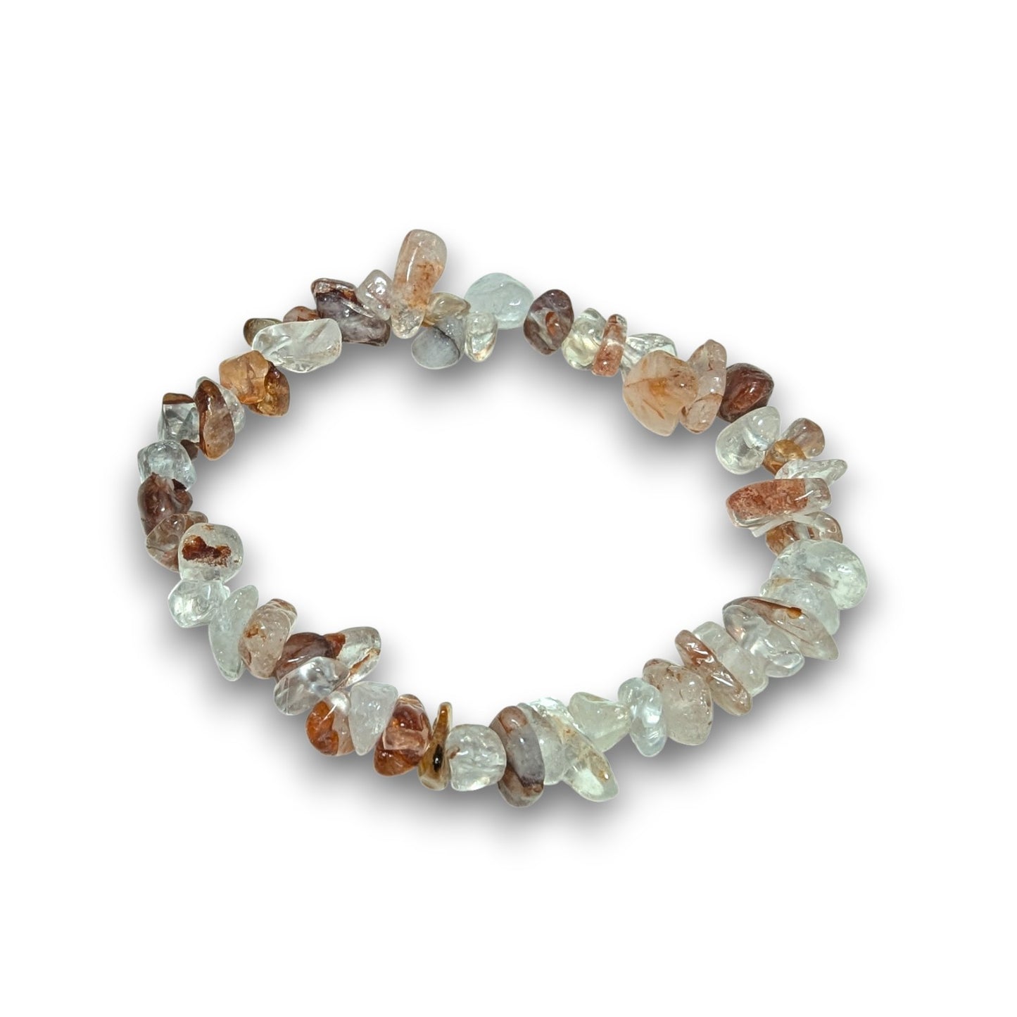 Red Quartz (Hematoid) chip bracelet