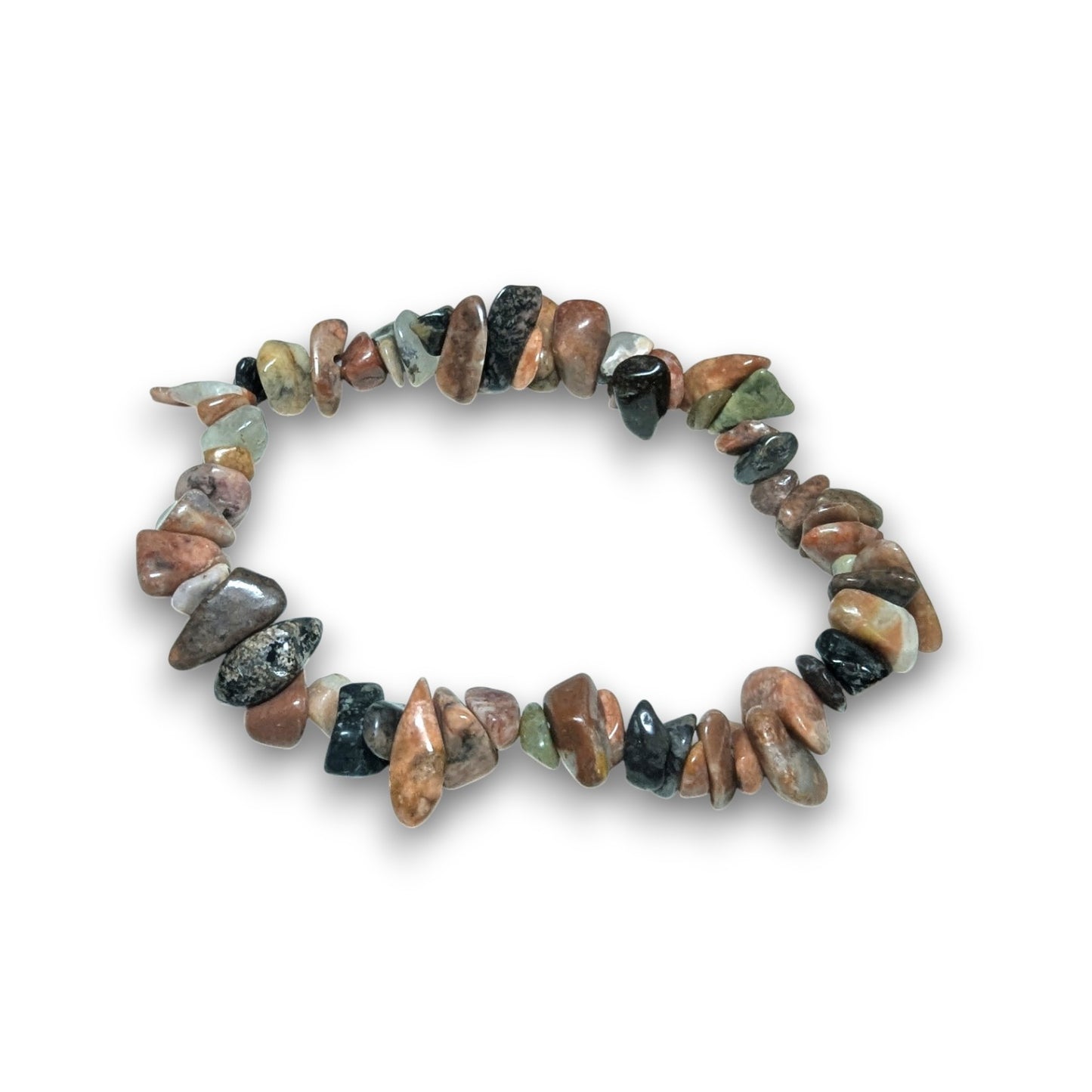 Rhodochrosite chip bracelet