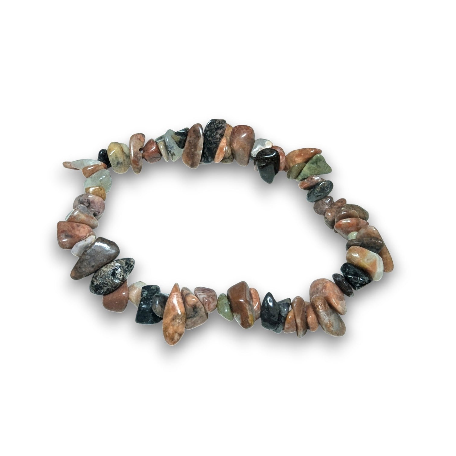 Rhodochrosite chip bracelet
