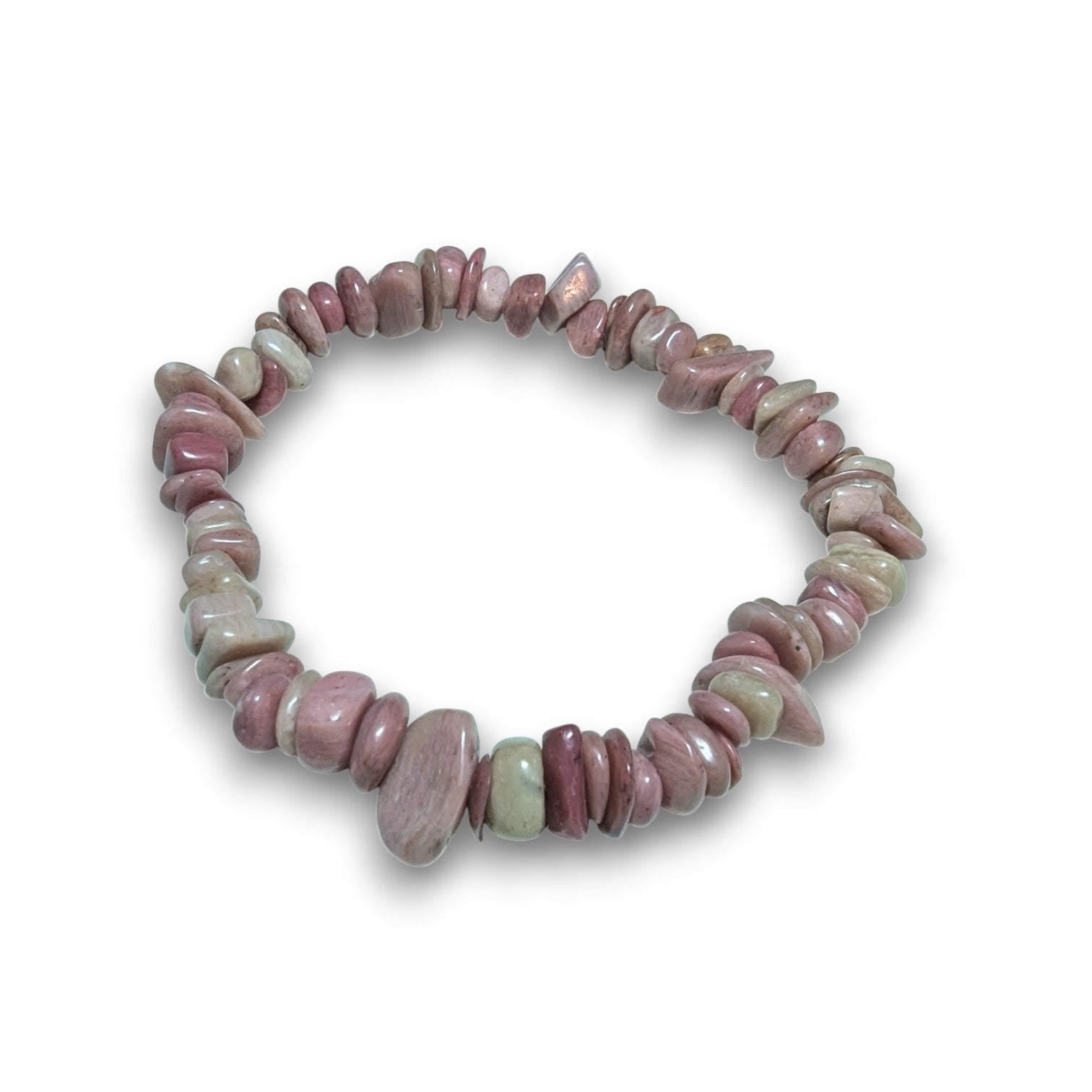 Rhodonite chip bracelet
