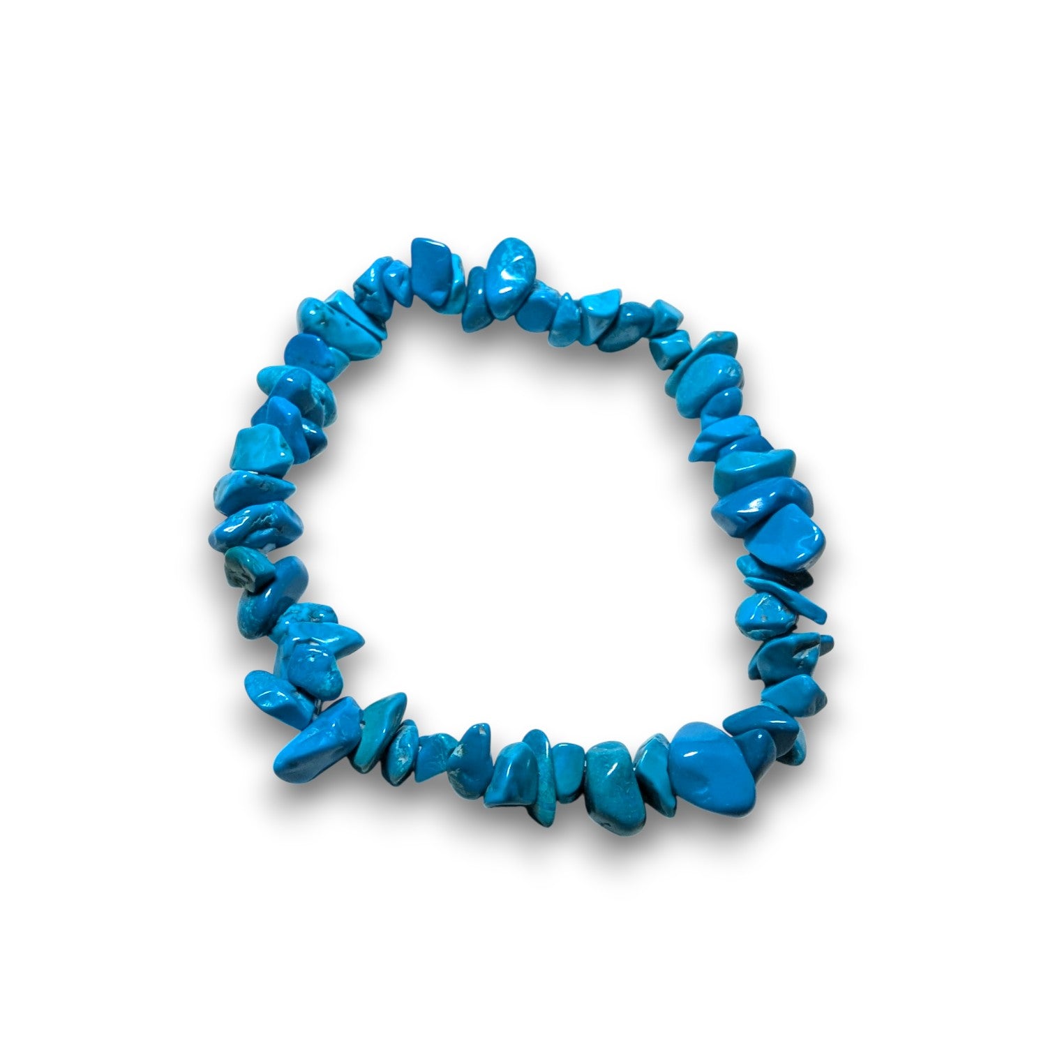 Blue Turquoise (dyed) chip bracelet