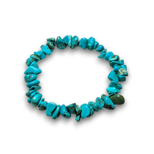 Green Turquoise (dyed) chip bracelet