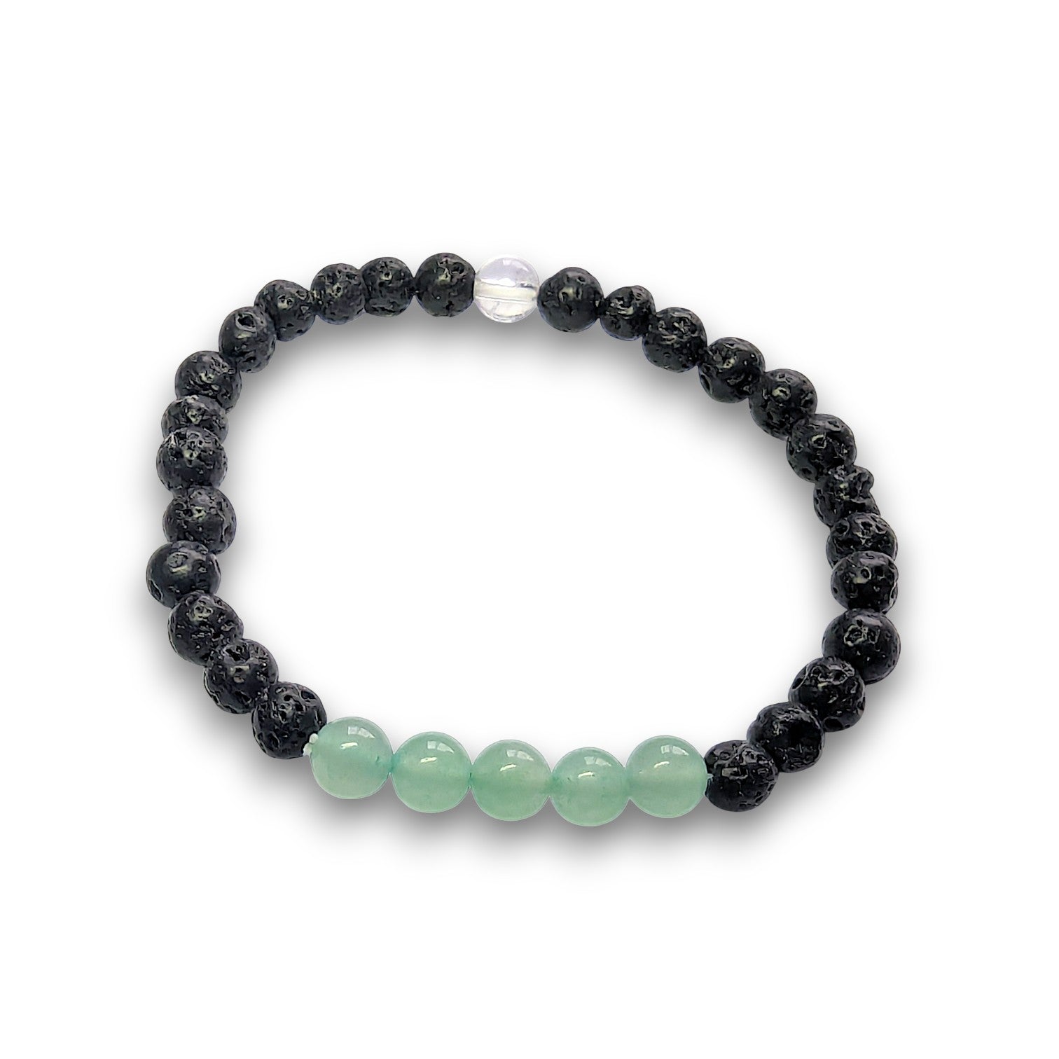 Aventurine crystal infusion bracelet, 6mm beads, Medium 18.5cm