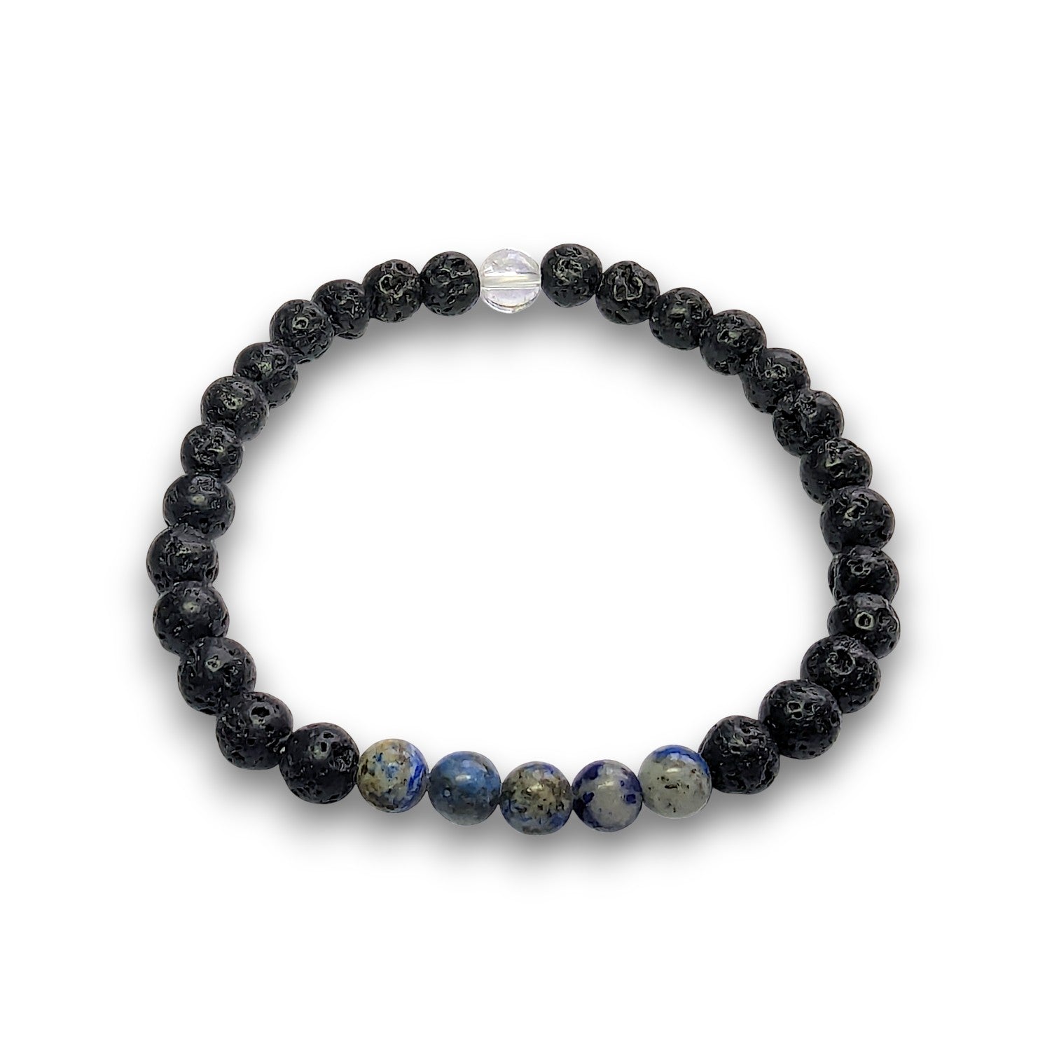 Lapis Lazuli crystal infusion bracelet, 6mm beads, Medium 18.5cm