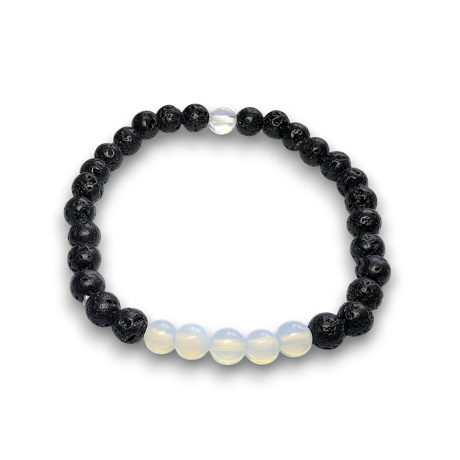 Opalite crystal infusion bracelet, 6mm beads, Medium 18.5cm