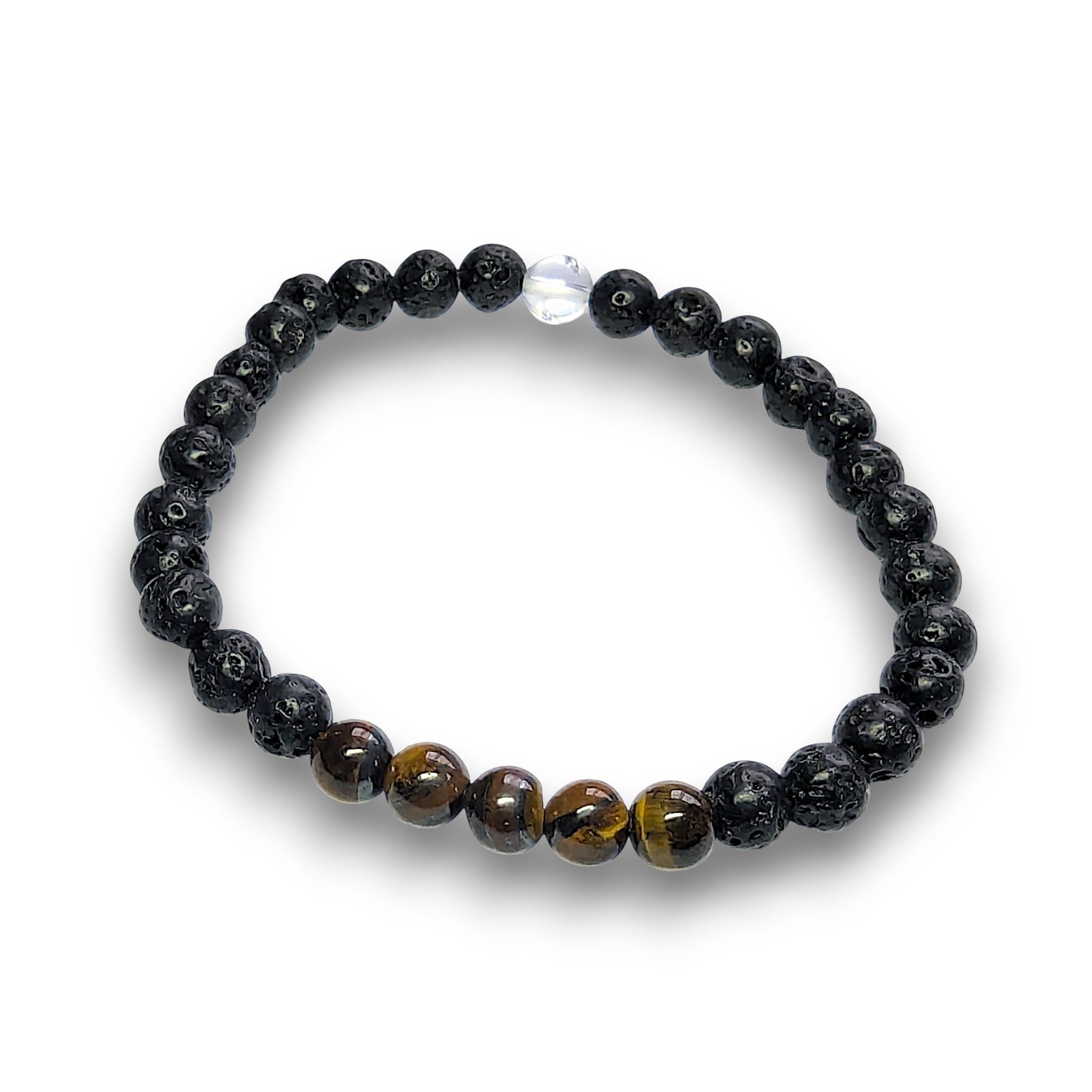 Tiger Eye crystal infusion bracelet, 6mm beads, Medium 18.5cm