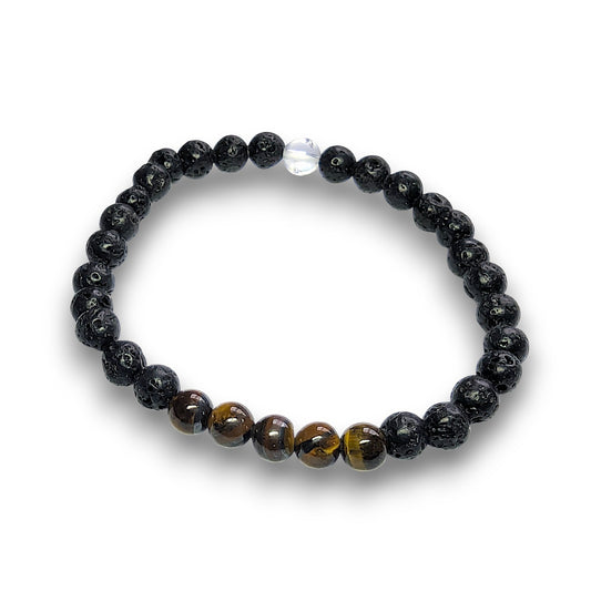 Tiger Eye crystal infusion bracelet, 6mm beads, Medium 18.5cm