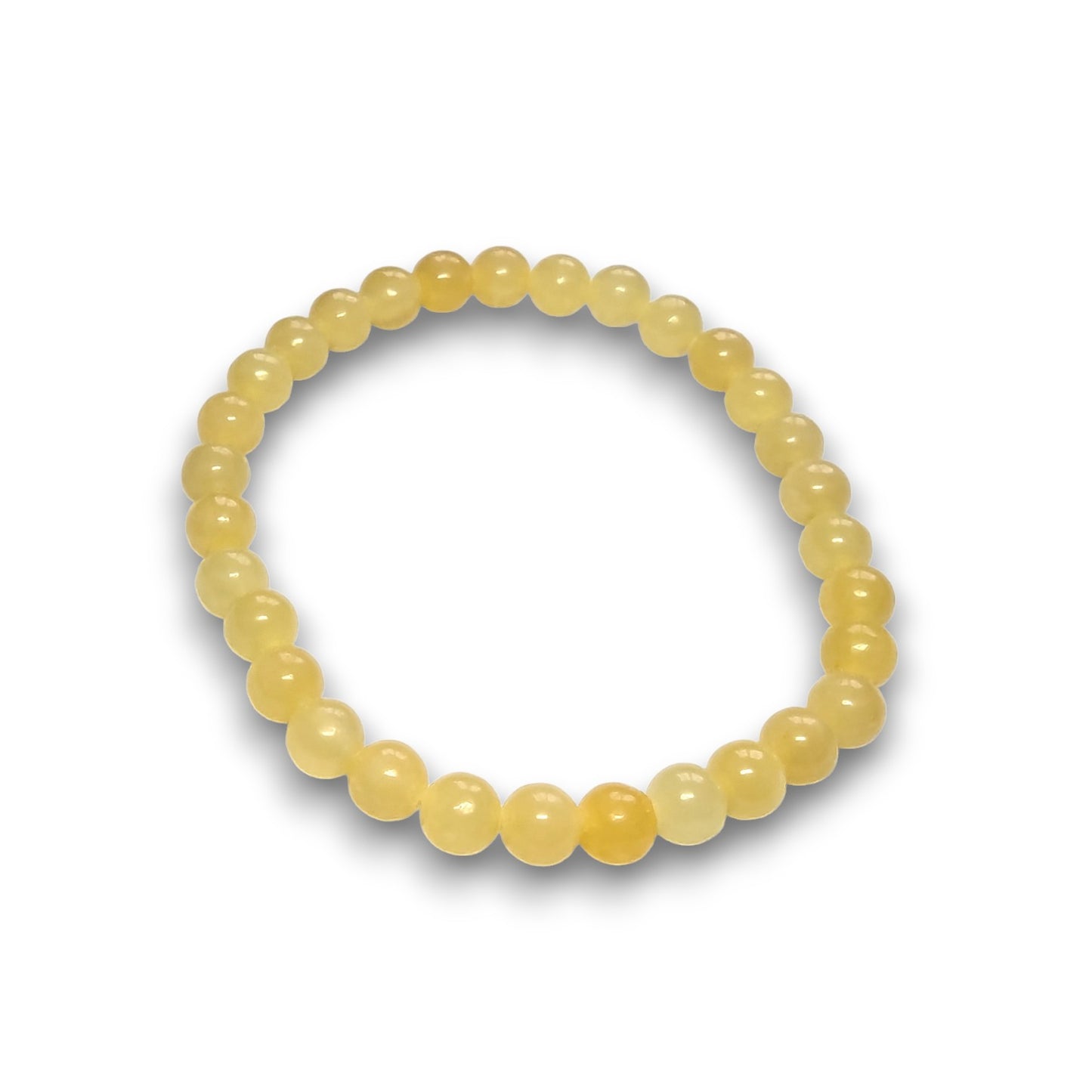 Calcite Honey 6mm bead bracelet, Medium 18.5cm