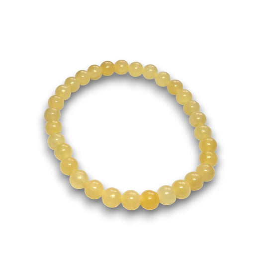 Calcite Honey 6mm bead bracelet, Medium 18.5cm