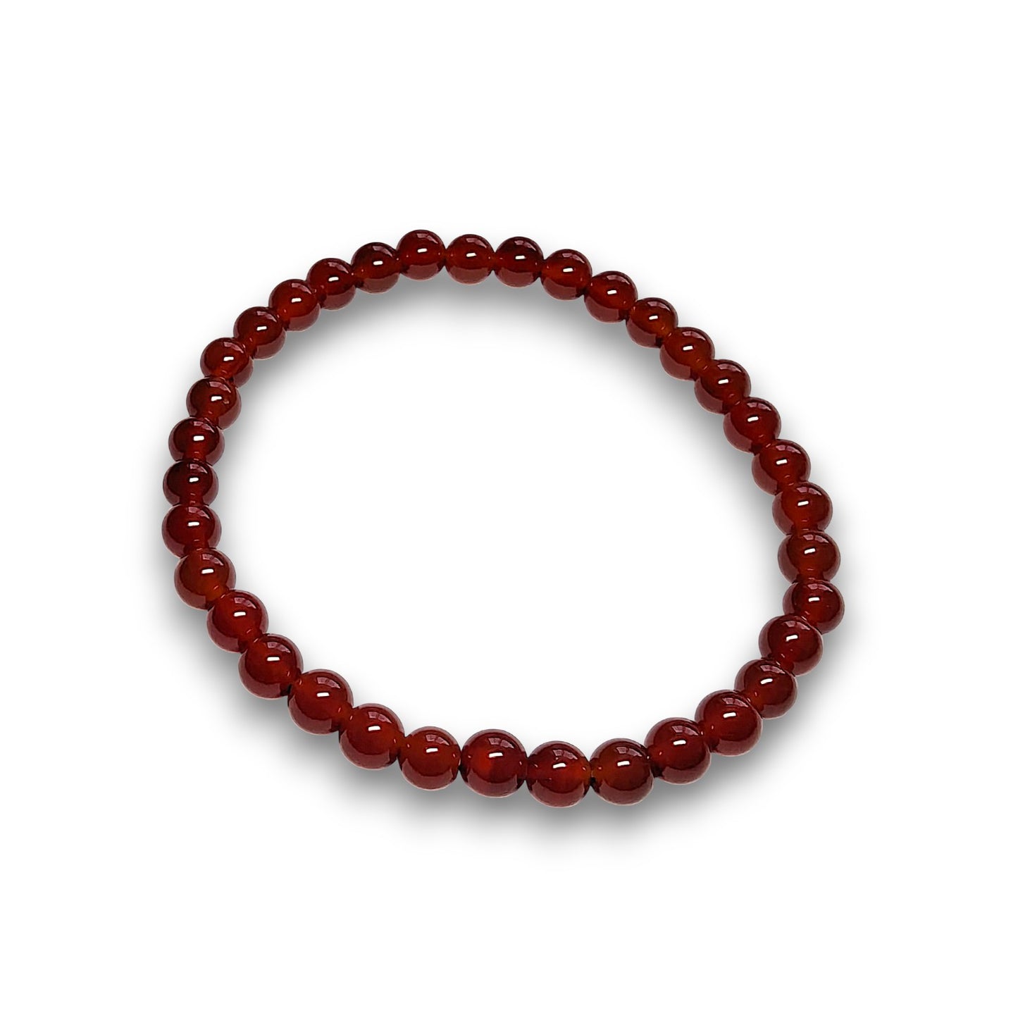 Carnelian 6mm bead bracelet, Large 20.5cm