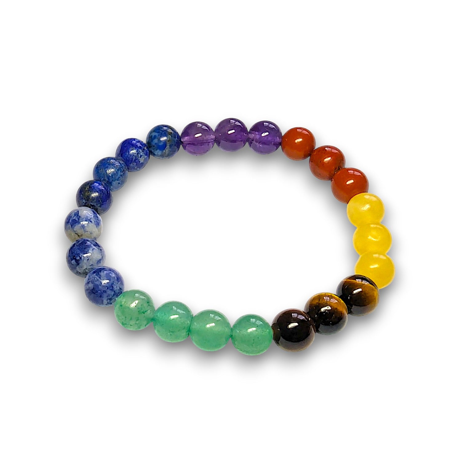 Chakra 6mm bead bracelet, Small 15cm